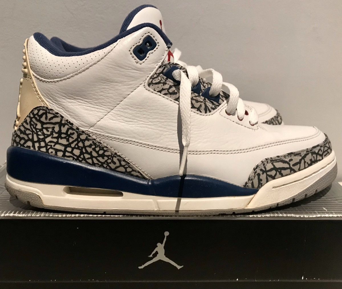 Jordan Brand × Nike × Vintage Authentic Nike Air Jordan 3 III Retro 2001 True Blue rare 10 Size US 10 / EU 43 - 2 Thumbnail
