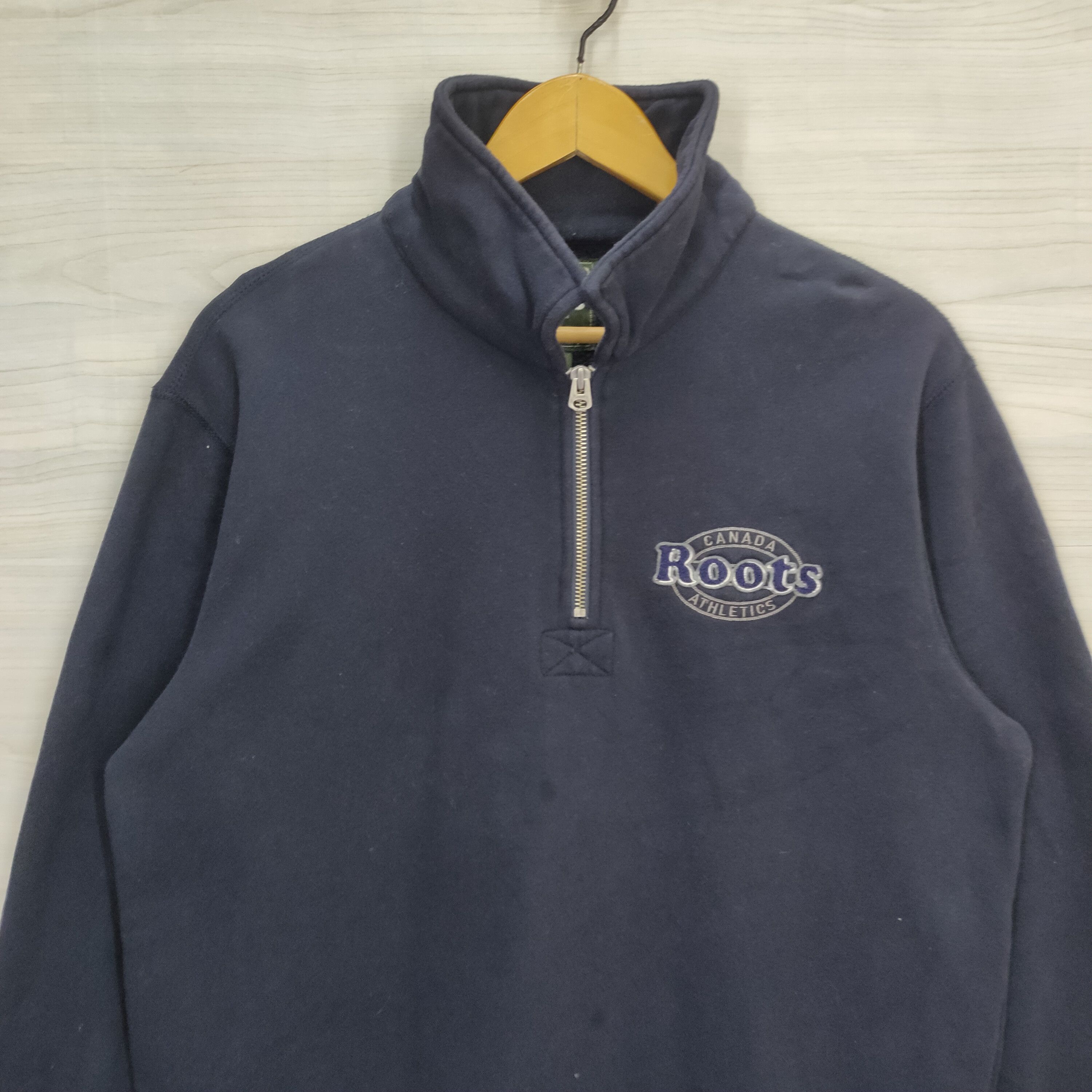 Roots Vtg Roots Canada Athletic Sweater Quarter Zip Size US L / EU 52-54 / 3 - 4 Thumbnail
