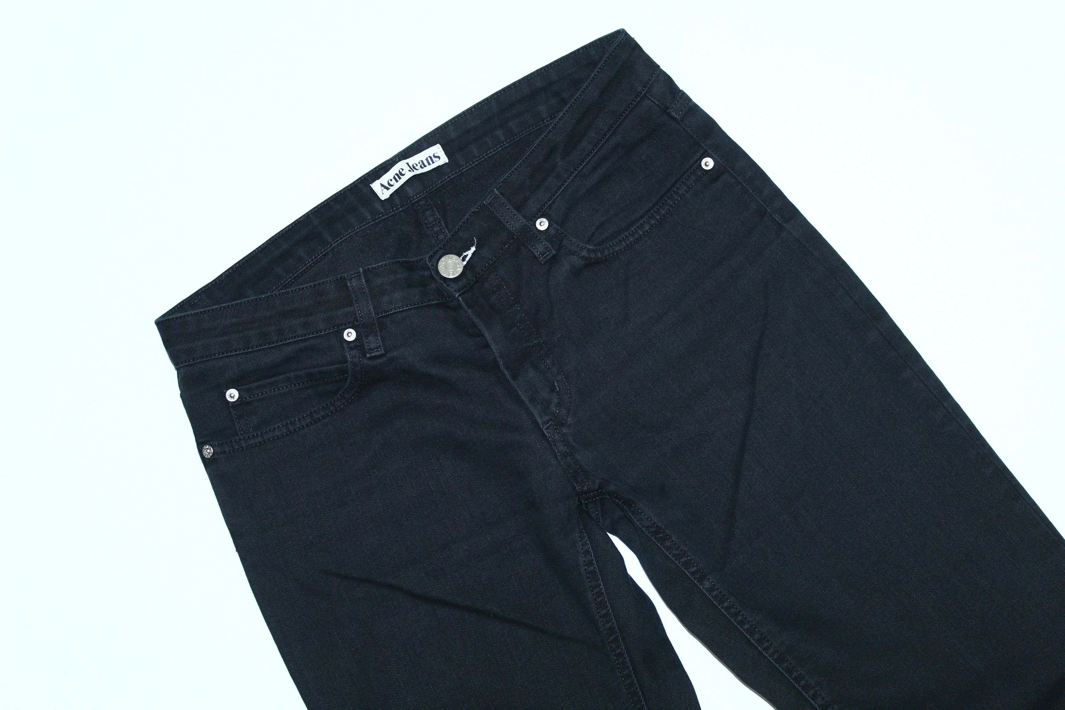 Acne Studios Acne Studios Hep Black Stretch Denim Pants Size US 31 - 4 Thumbnail