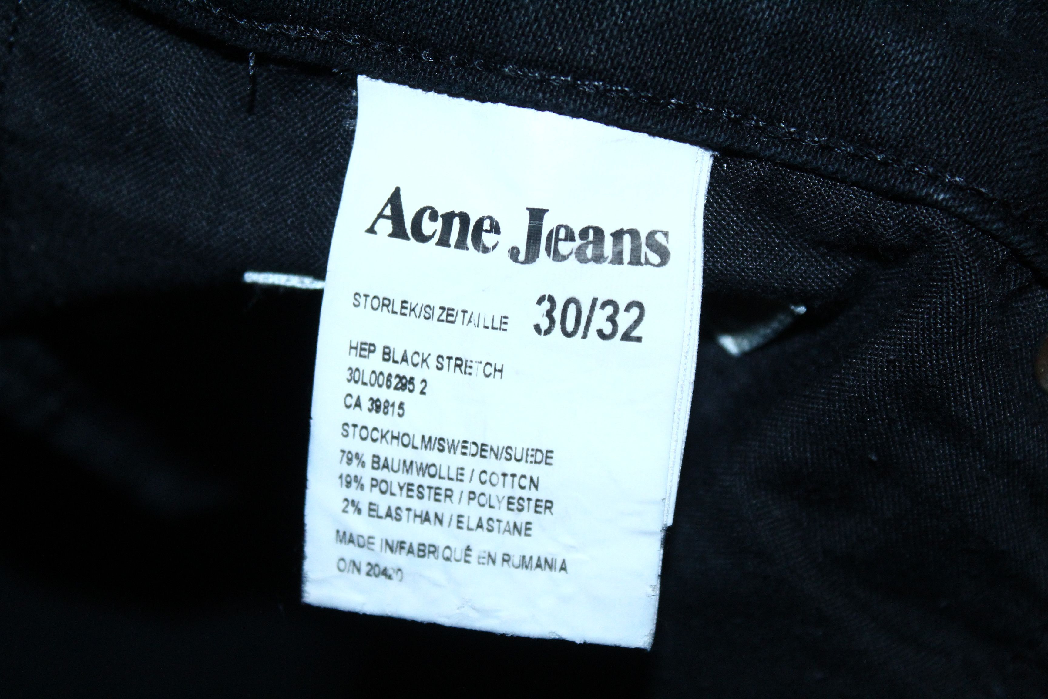 Acne Studios Acne Studios Hep Black Stretch Denim Pants Size US 31 - 6 Thumbnail