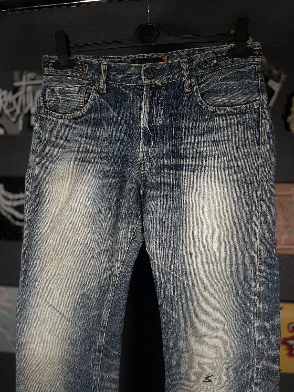 07SS UNDERCOVER purple期 zip denim pants Undercover Undercover SS07 Purple Faded „ Chaos “ Zip Denim