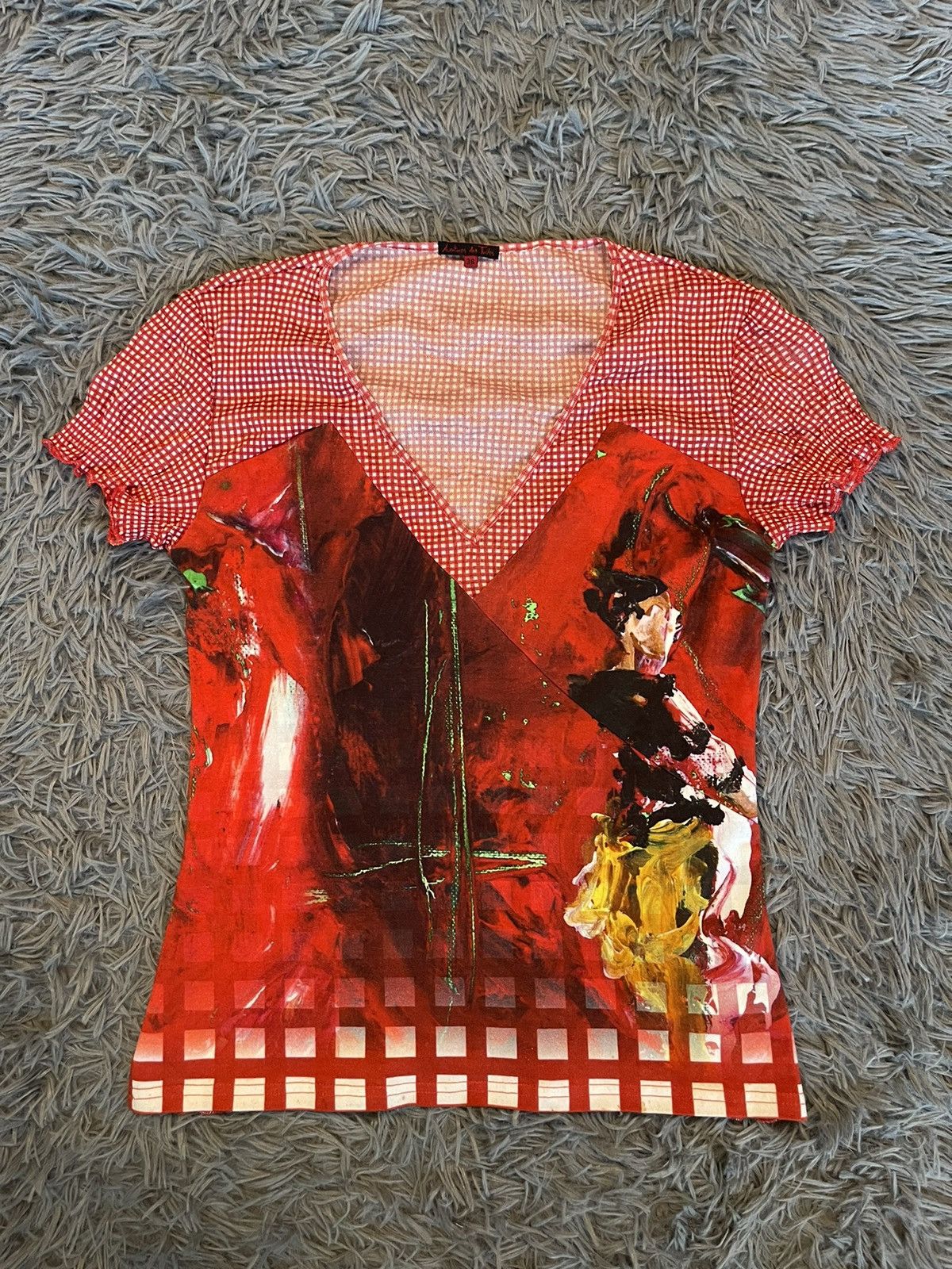 Japanese Brand × Vintage Aventures des Toiles mesh JPG style vintage 90s longsleeve Size XS / US 0-2 / IT 36-38 - 1 Thumbnail