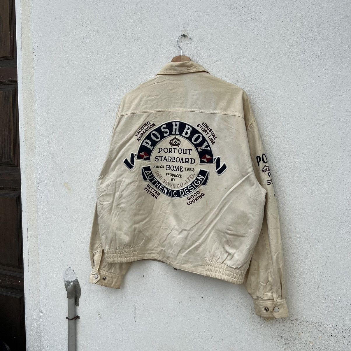 Japanese Brand VINTAGE POSHBOY VARSITY BOMBER JACKET FULL PRINT PATCHES Size US M / EU 48-50 / 2 - 10 Thumbnail