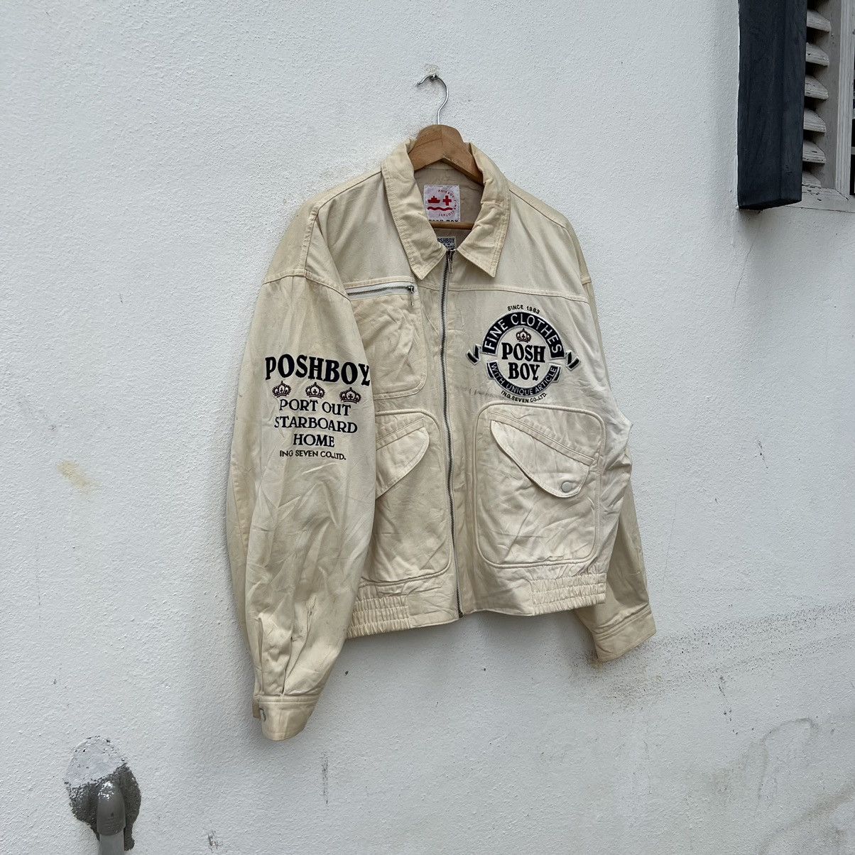 Japanese Brand VINTAGE POSHBOY VARSITY BOMBER JACKET FULL PRINT PATCHES Size US M / EU 48-50 / 2 - 3 Thumbnail