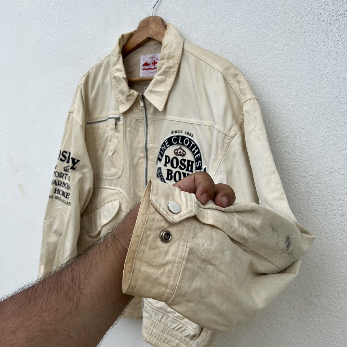 Japanese Brand VINTAGE POSHBOY VARSITY BOMBER JACKET FULL PRINT PATCHES Size US M / EU 48-50 / 2 - 9 Thumbnail