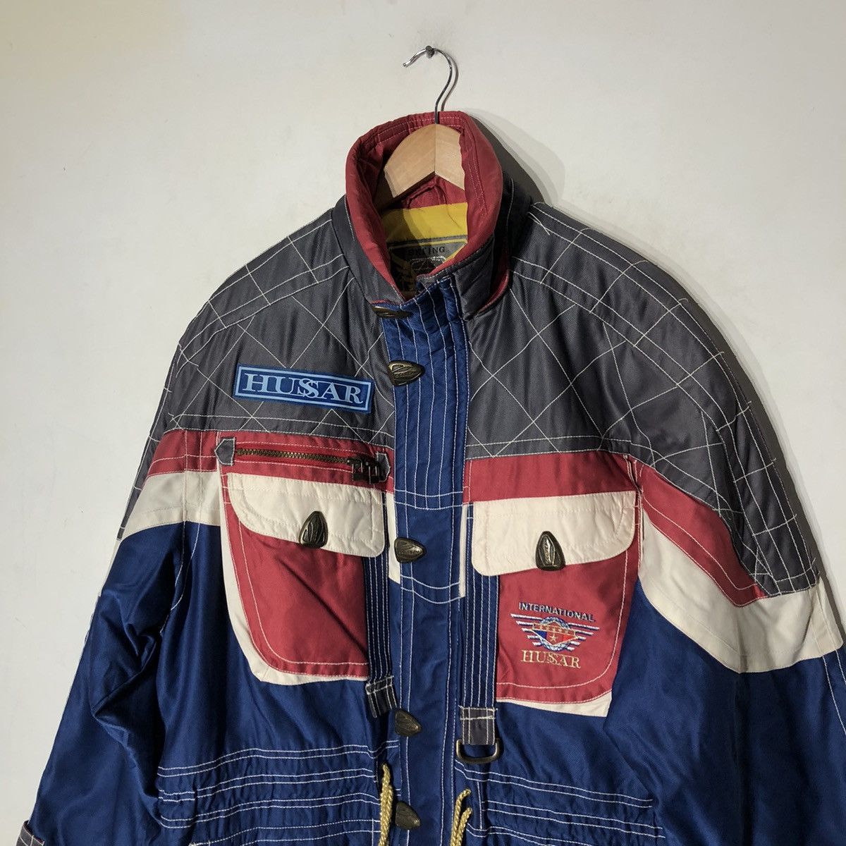 Japanese Brand VINTAGE HUSSAR SKI JACKET MULTI COLOUR Size US L / EU 52-54 / 3 - 4 Thumbnail