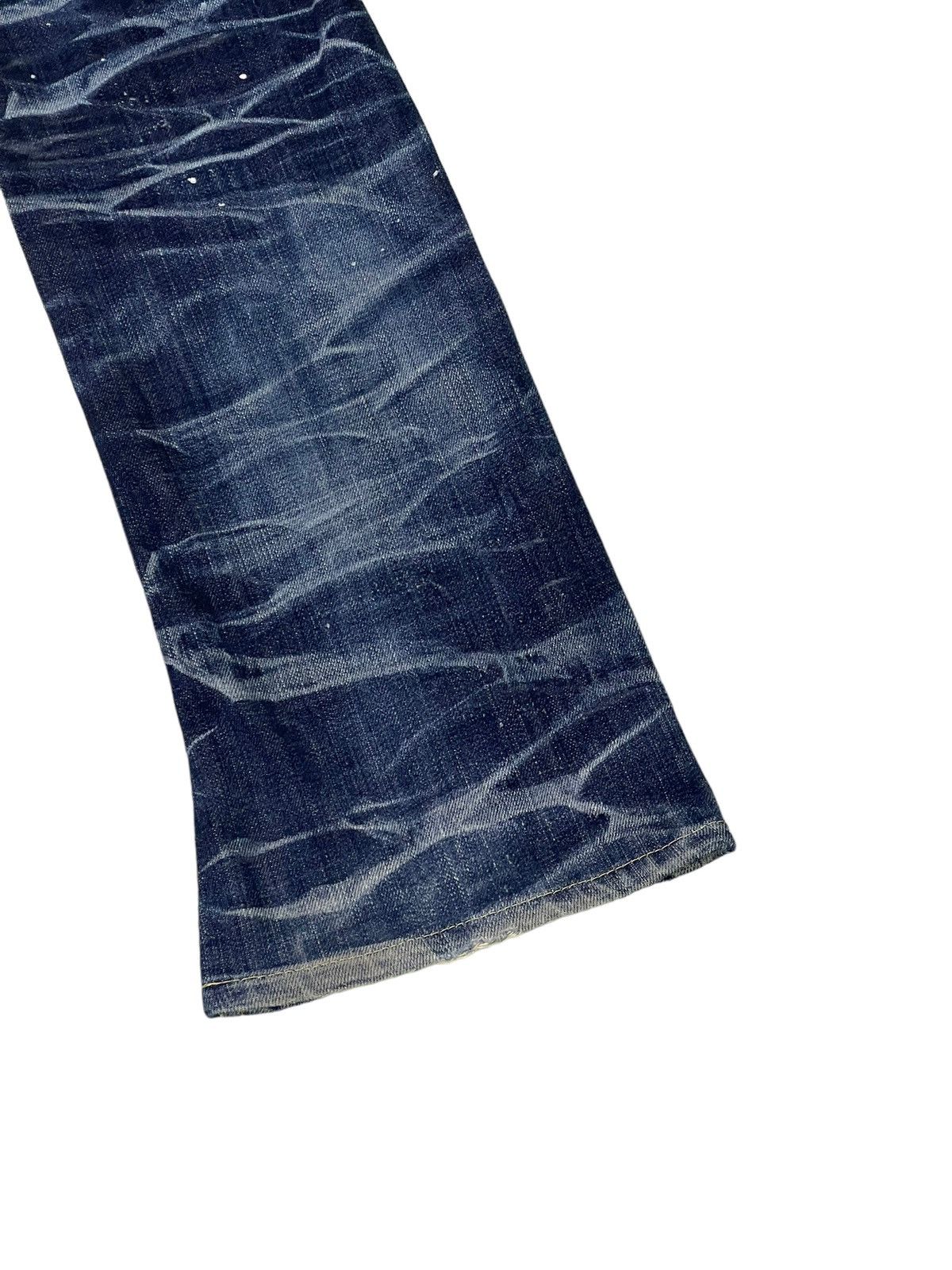 Japanese Brand Flare Jeans Jackrose Luv Maison Distress Denim Painted 5🟦 Size US 30 / EU 46 - 16 Thumbnail