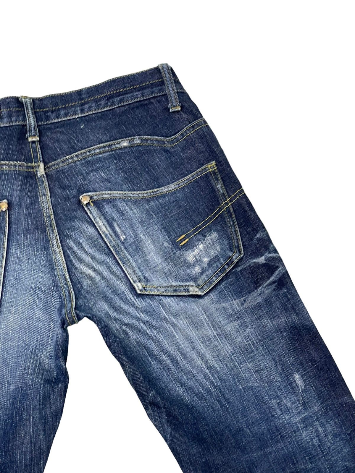 Japanese Brand Flare Jeans Jackrose Luv Maison Distress Denim Painted 5🟦 Size US 30 / EU 46 - 21 Thumbnail
