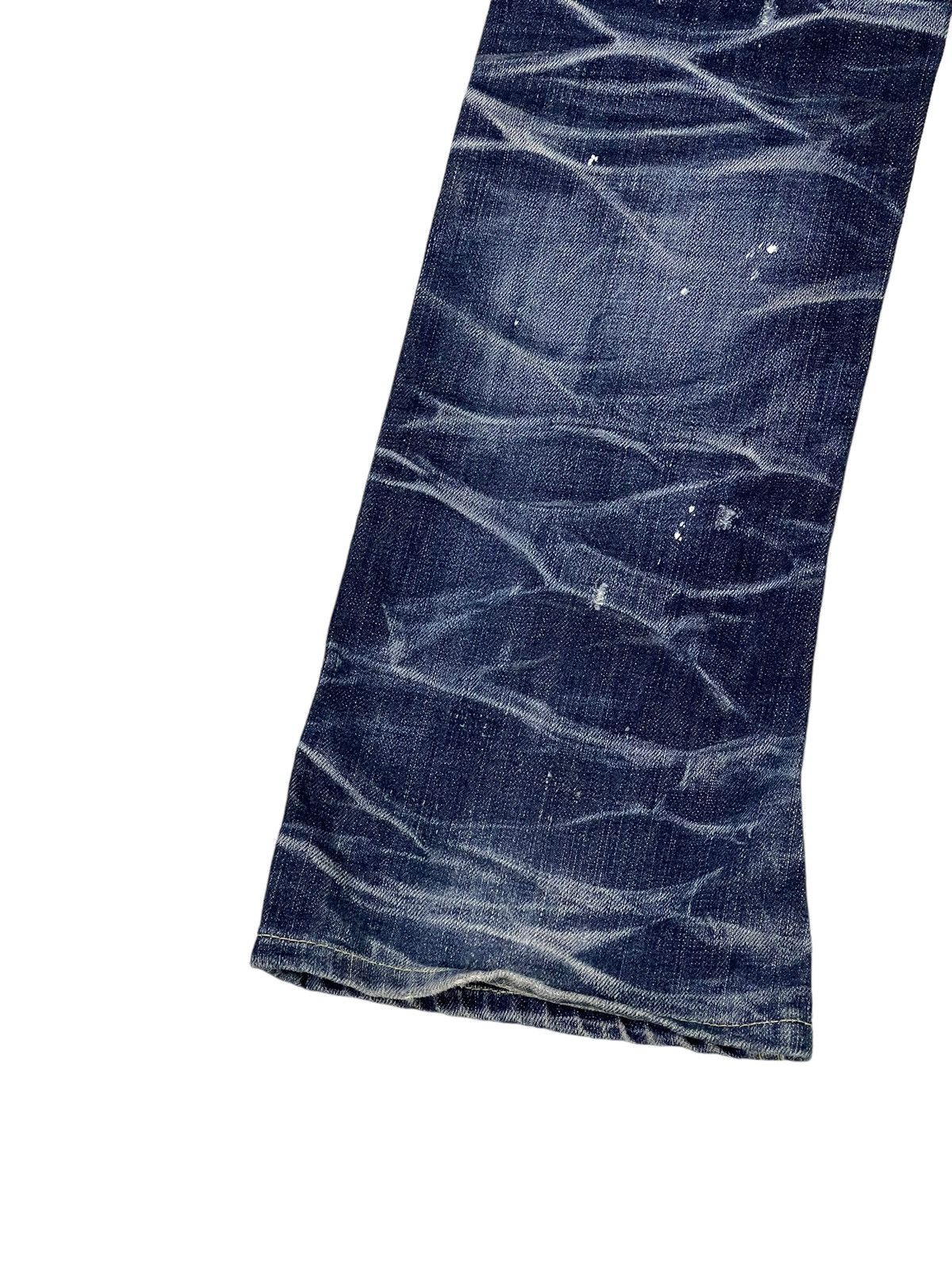 Japanese Brand Flare Jeans Jackrose Luv Maison Distress Denim Painted 5🟦 Size US 30 / EU 46 - 17 Thumbnail