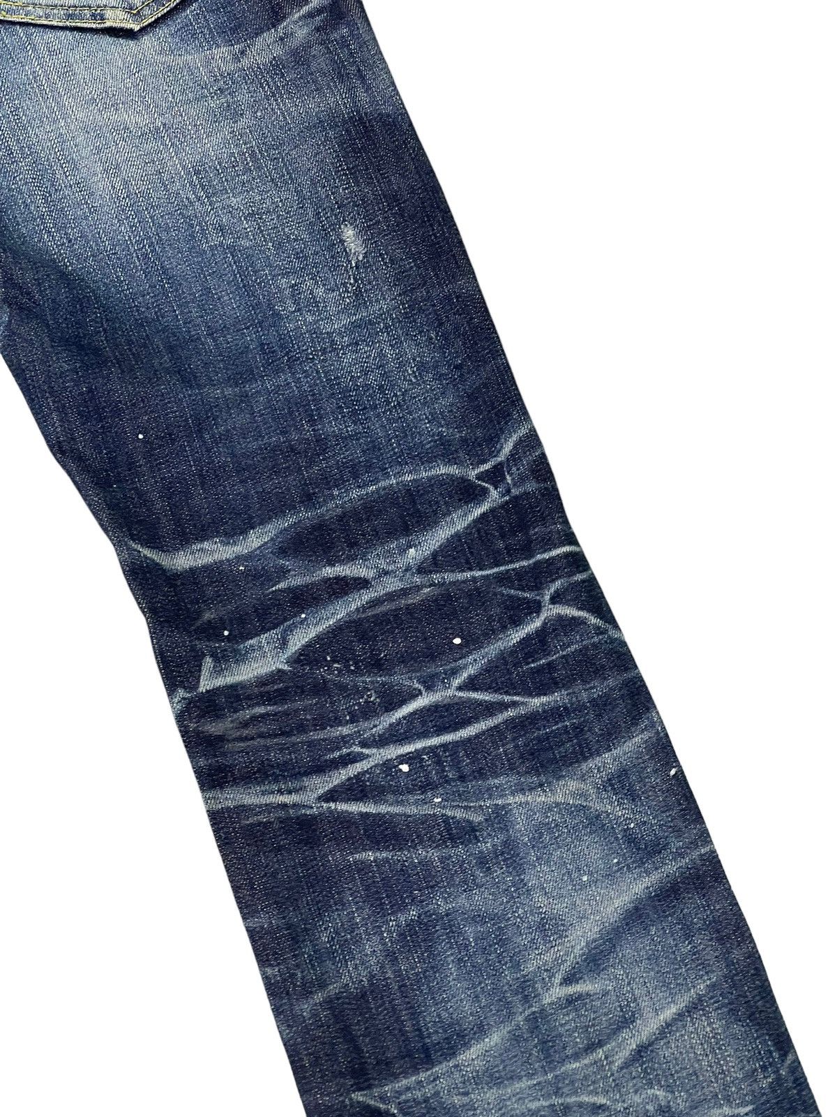 Japanese Brand Flare Jeans Jackrose Luv Maison Distress Denim Painted 5🟦 Size US 30 / EU 46 - 19 Thumbnail