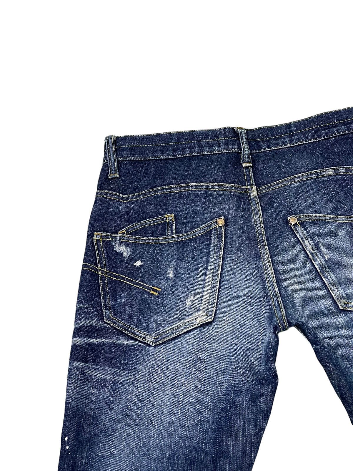 Japanese Brand Flare Jeans Jackrose Luv Maison Distress Denim Painted 5🟦 Size US 30 / EU 46 - 20 Thumbnail