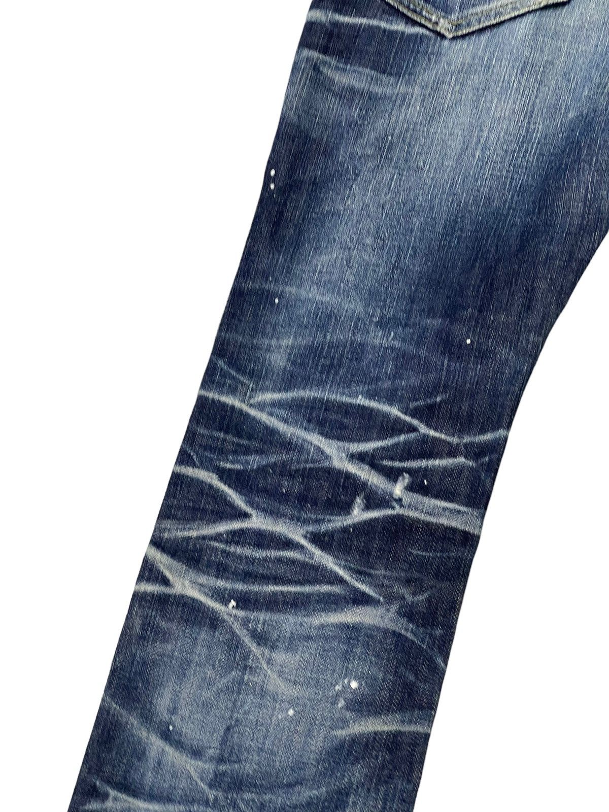 Japanese Brand Flare Jeans Jackrose Luv Maison Distress Denim Painted 5🟦 Size US 30 / EU 46 - 18 Thumbnail