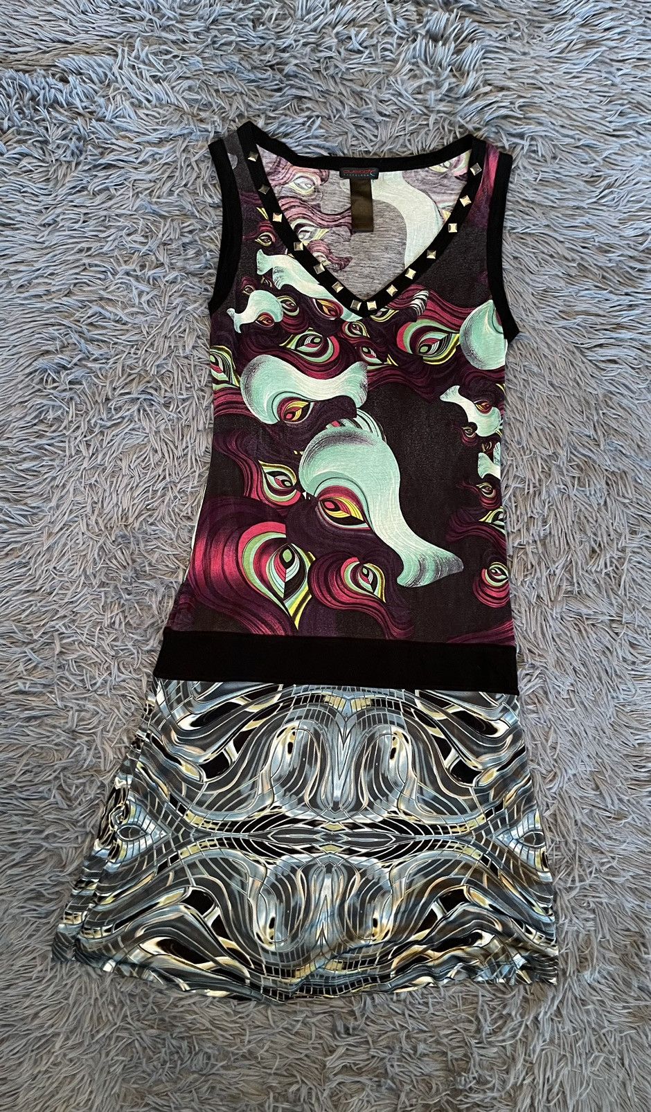 Custo Barcelona × Vintage Custo Barcelona Y2K vintage graphic avant Garde dress Size M / US 6-8 / IT 42-44 - 1 Thumbnail