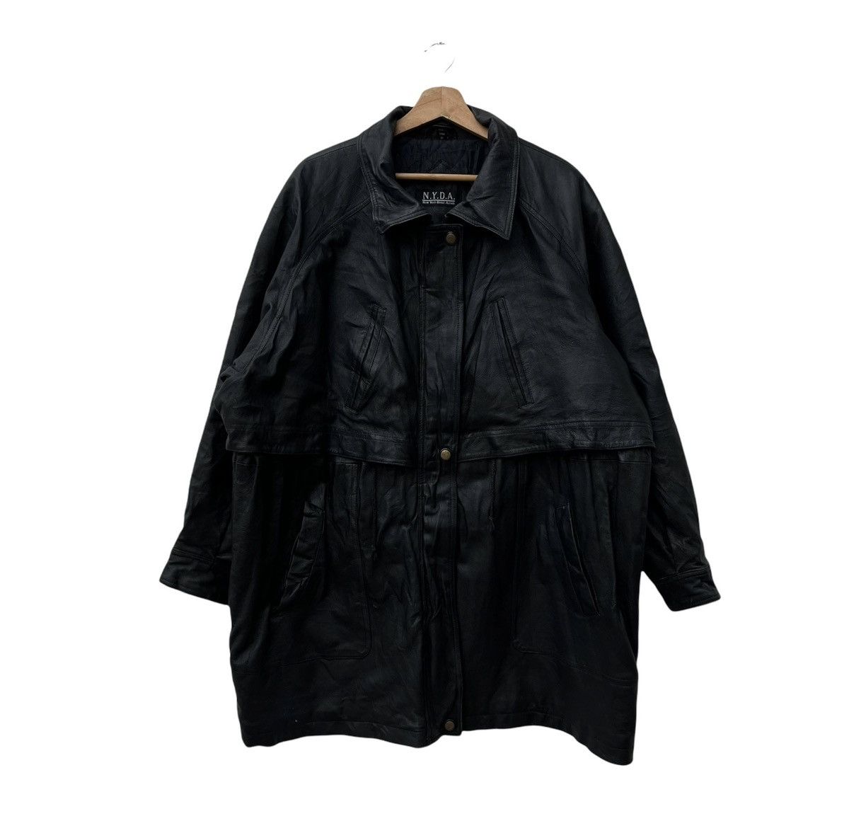 Other MULTI POCKET BIKER LEATHER JACKET NEW YORK DIRECT ACTION Size US XL / EU 56 / 4 - 1 Thumbnail