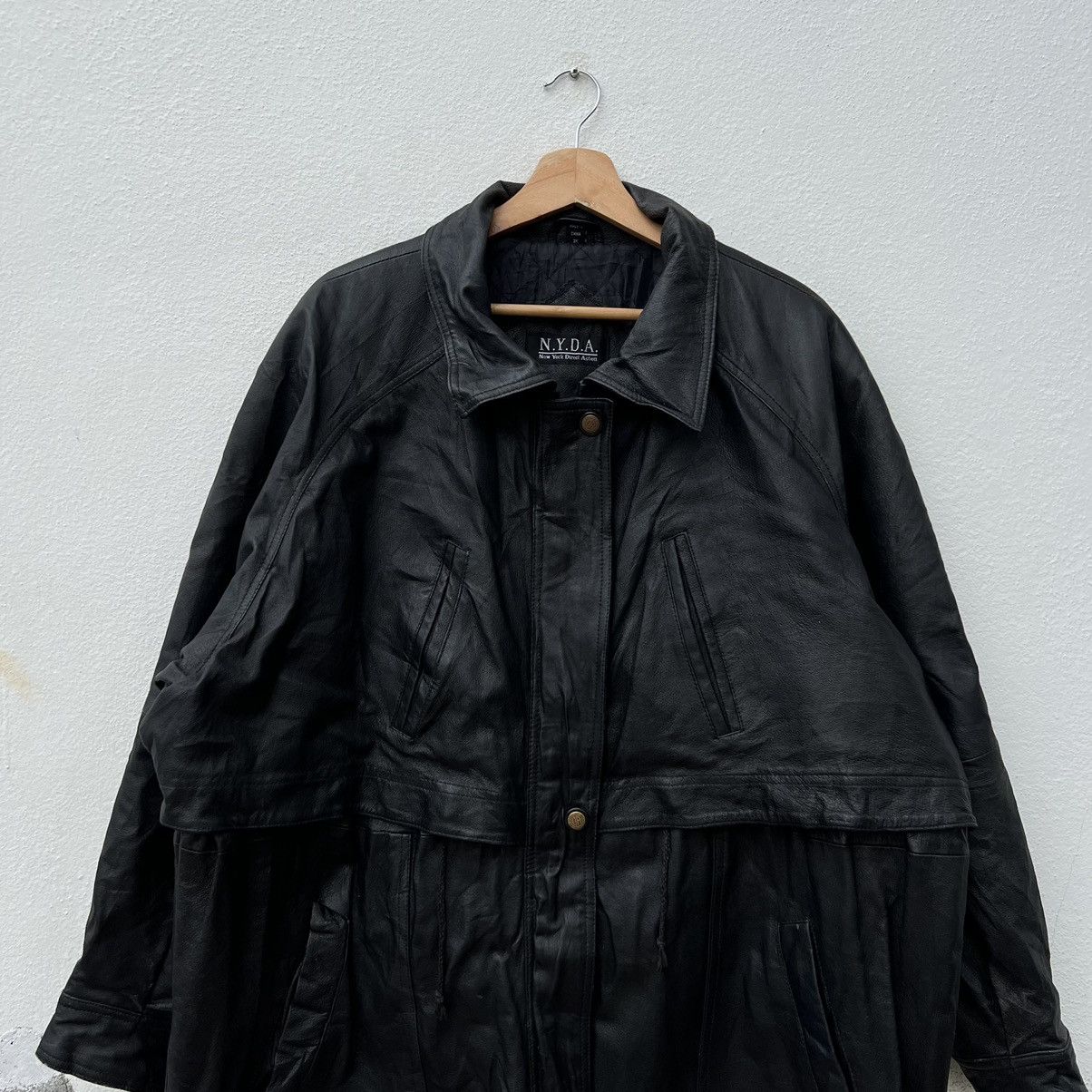 Other MULTI POCKET BIKER LEATHER JACKET NEW YORK DIRECT ACTION Size US XL / EU 56 / 4 - 3 Thumbnail