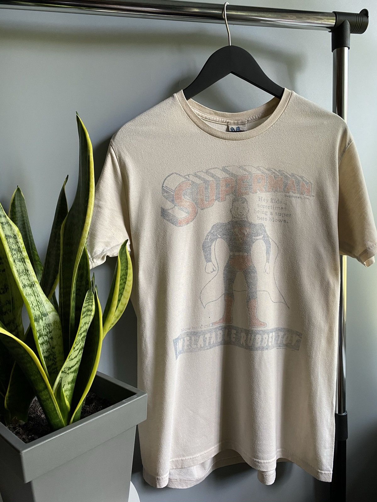 Vintage Superman “Blow Hero” DC Comics T Shirt Size US M / EU 48-50 / 2 - 2 Thumbnail