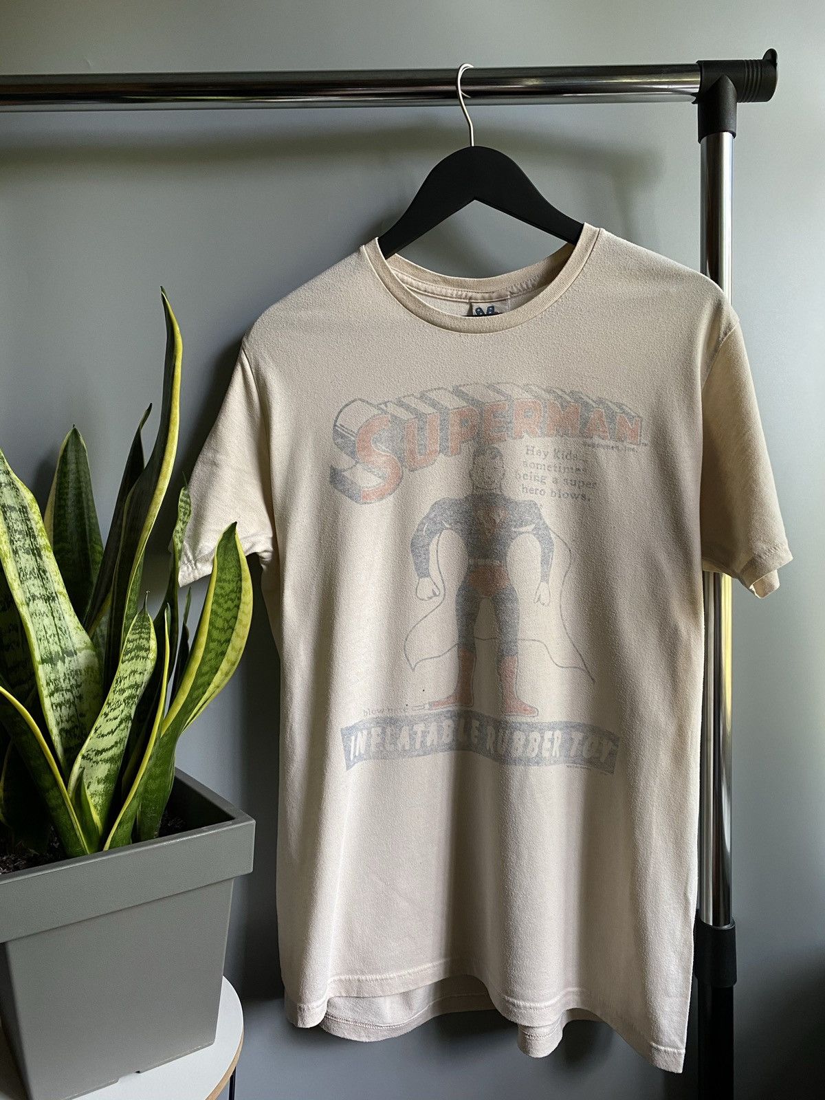 Vintage Superman “Blow Hero” DC Comics T Shirt Size US M / EU 48-50 / 2 - 1 Thumbnail