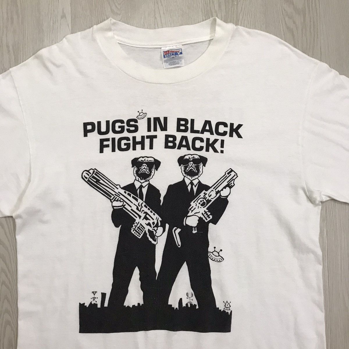 Vintage 💥RARE💥 Vintage Men In Black Movie Tee Will Smith Parody Size US L / EU 52-54 / 3 - 3 Thumbnail