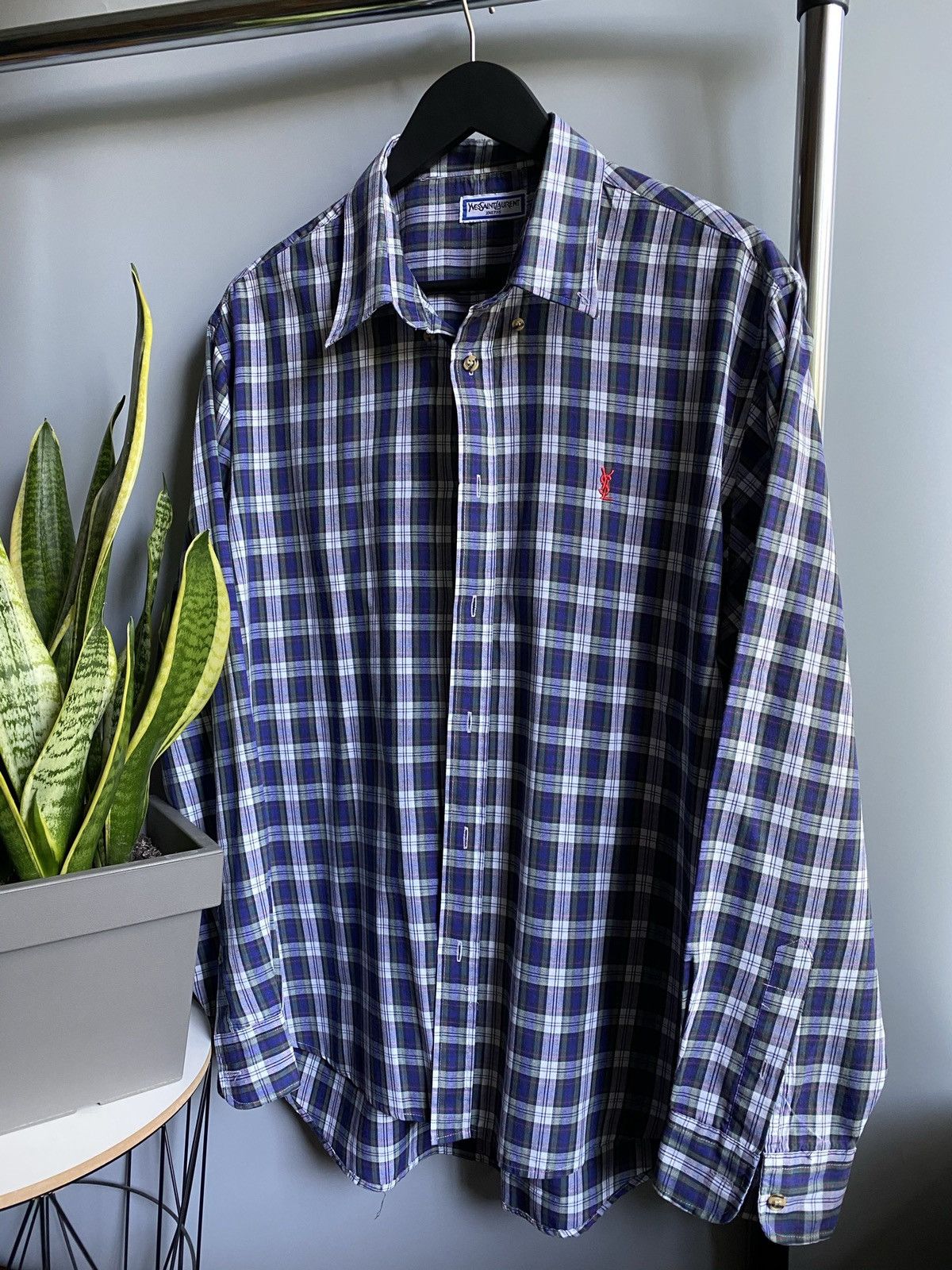 Yves Saint Laurent Vintage YSL Yves Saint Laurent Long Sleeve Shirt Size US L / EU 52-54 / 3 - 3 Thumbnail