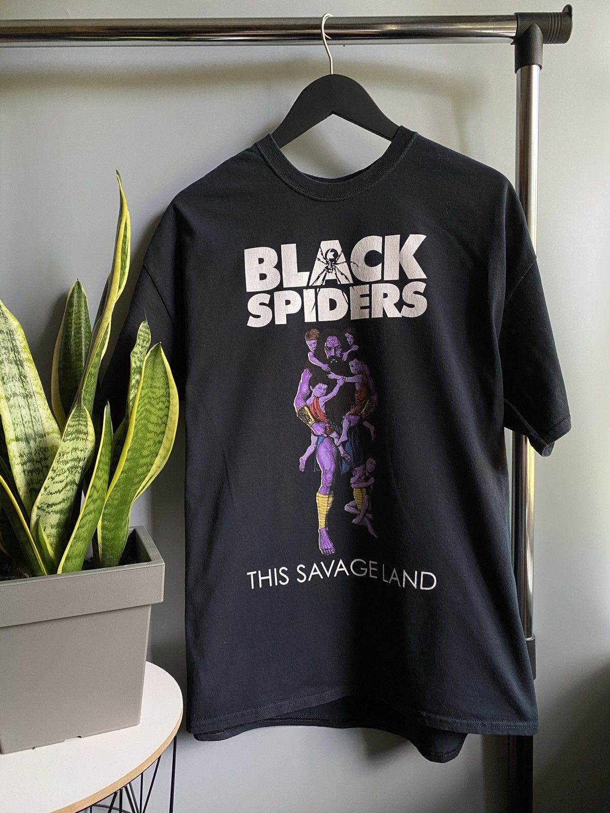 Band Tees Black Spiders “This Savage Land” Promo Album T Shirt Size US XL / EU 56 / 4 - 1 Thumbnail