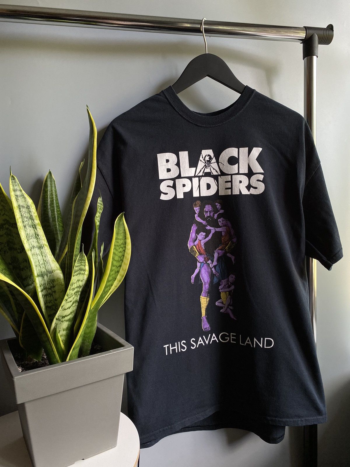 Band Tees Black Spiders “This Savage Land” Promo Album T Shirt Size US XL / EU 56 / 4 - 2 Thumbnail