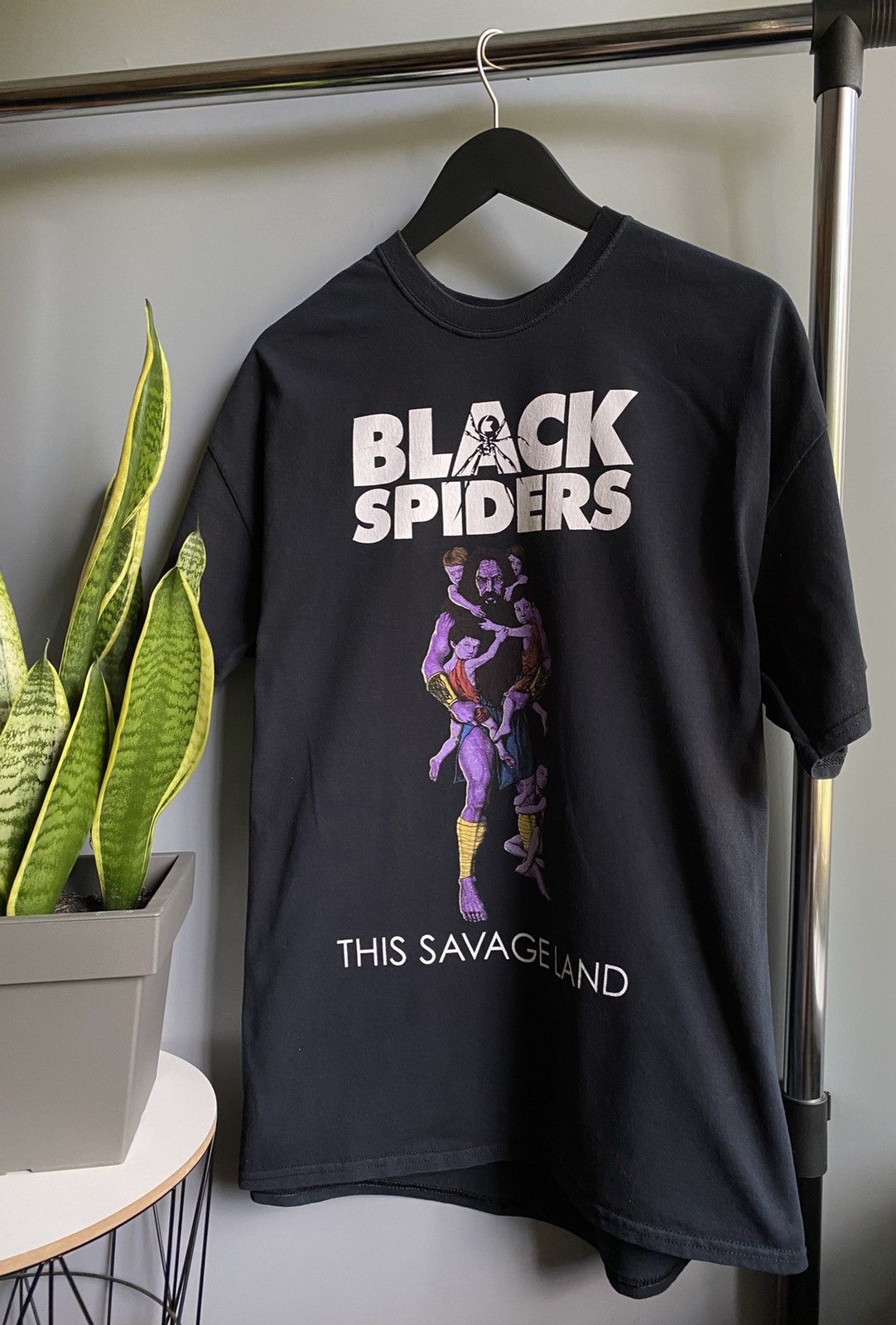 Band Tees Black Spiders “This Savage Land” Promo Album T Shirt Size US XL / EU 56 / 4 - 3 Thumbnail