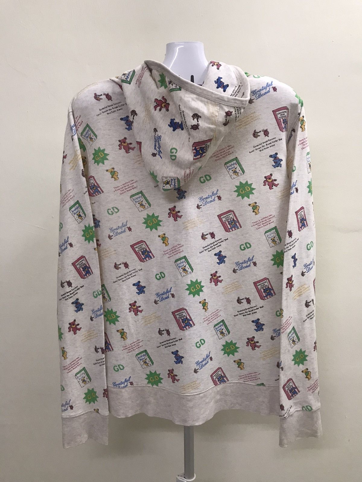 Band Tees × Grateful Dead × Vintage Vintage Grateful Dead Hoodie Full Print Band Hoodie Size L / US 10 / IT 46 - 3 Thumbnail
