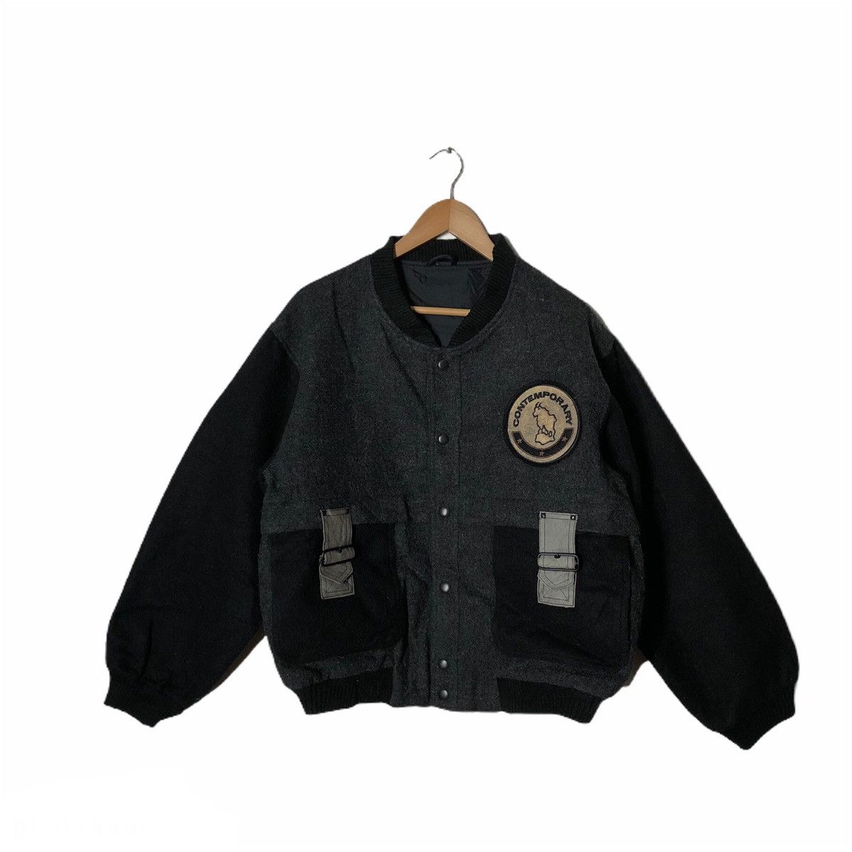 Japanese Brand Contemporary Varsity Wool Jacket Size US M / EU 48-50 / 2 - 1 Thumbnail