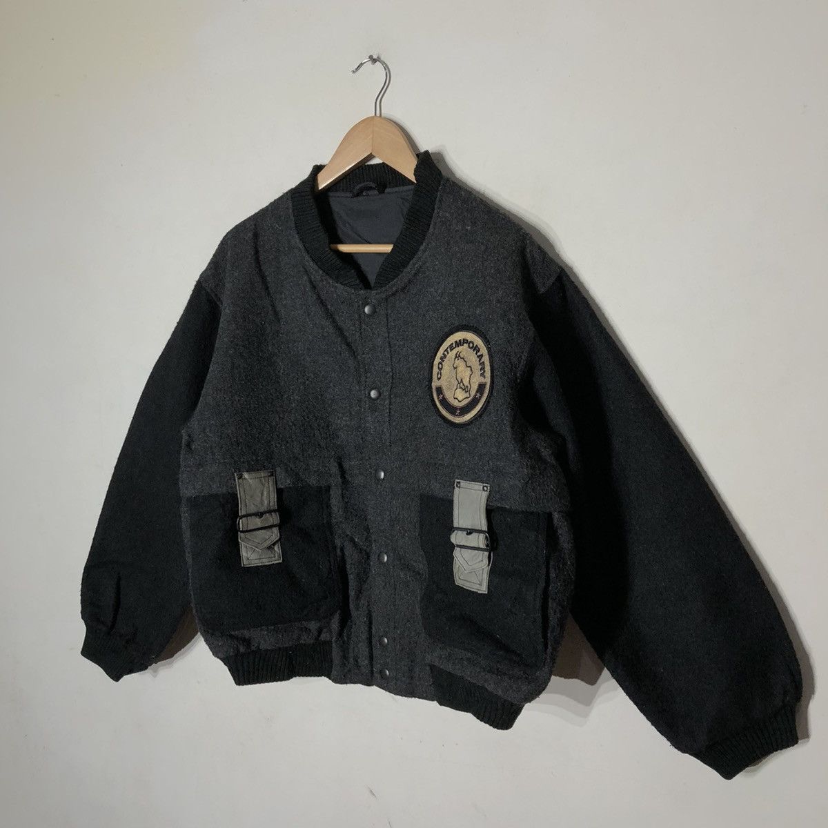 Japanese Brand Contemporary Varsity Wool Jacket Size US M / EU 48-50 / 2 - 2 Thumbnail