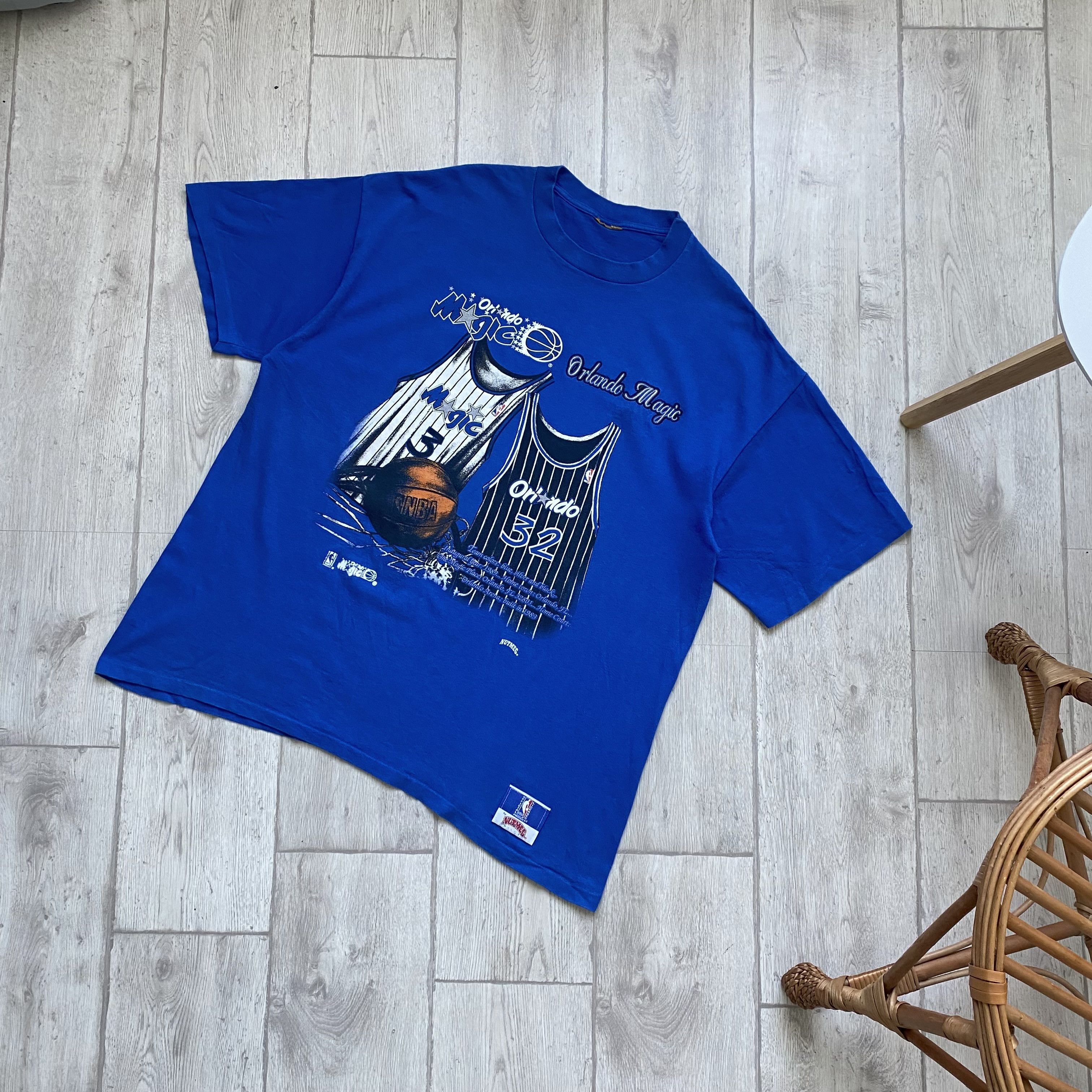 NBA 90s Vintage Orlando Magic NBA Nutmeg Tee Made in Usa Size US XL / EU 56 / 4 - 8 Thumbnail
