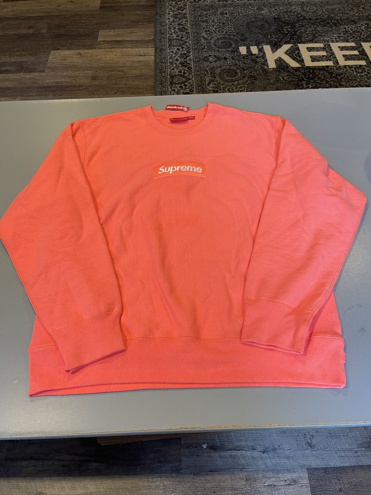 Supreme Box Logo Crewneck (FW18) Fluorescent Pink for Women