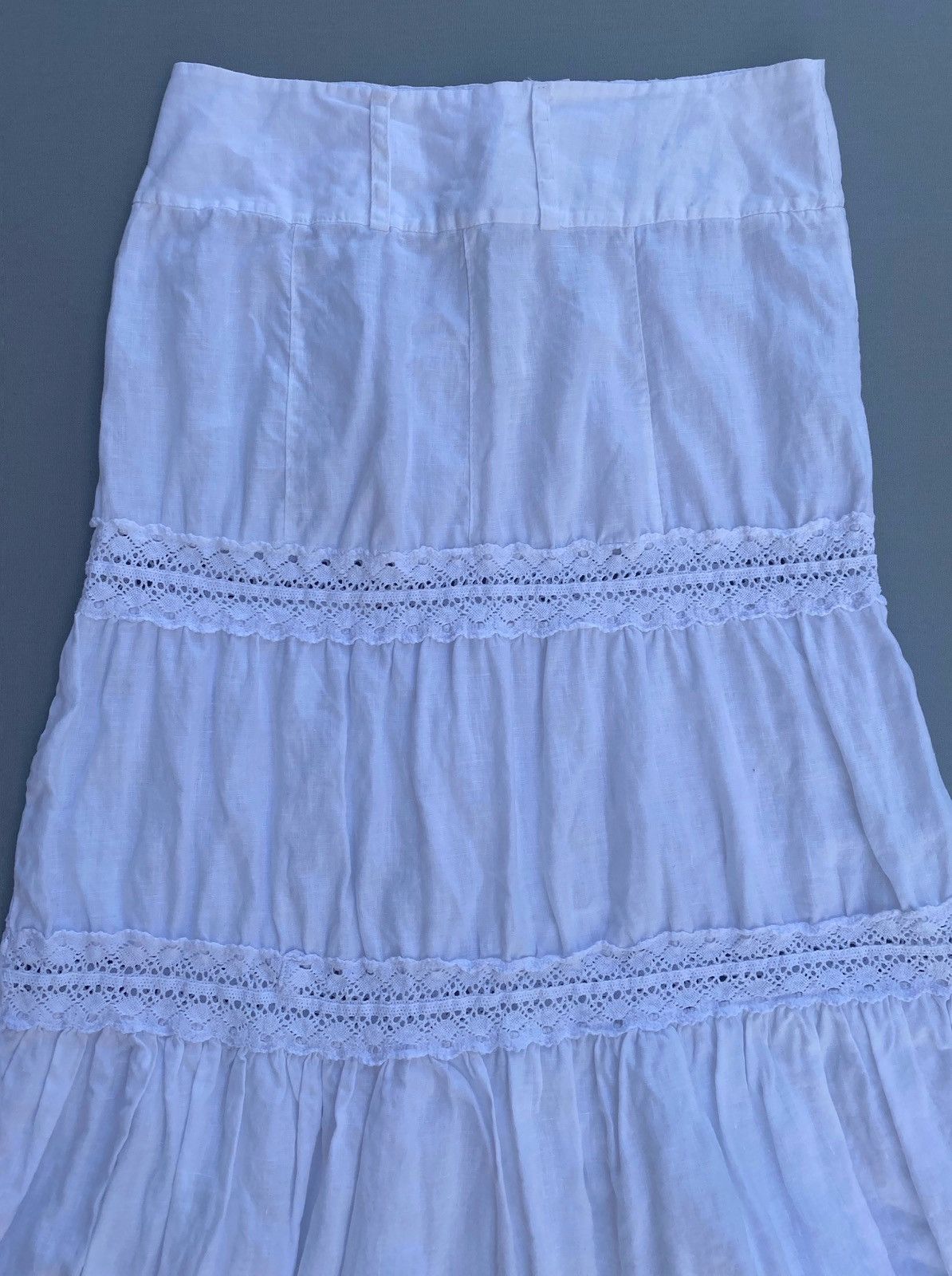 Vintage Vintage Linen Gypsy Maxi Skirt Size 27" / US 4 / IT 40 - 5 Thumbnail