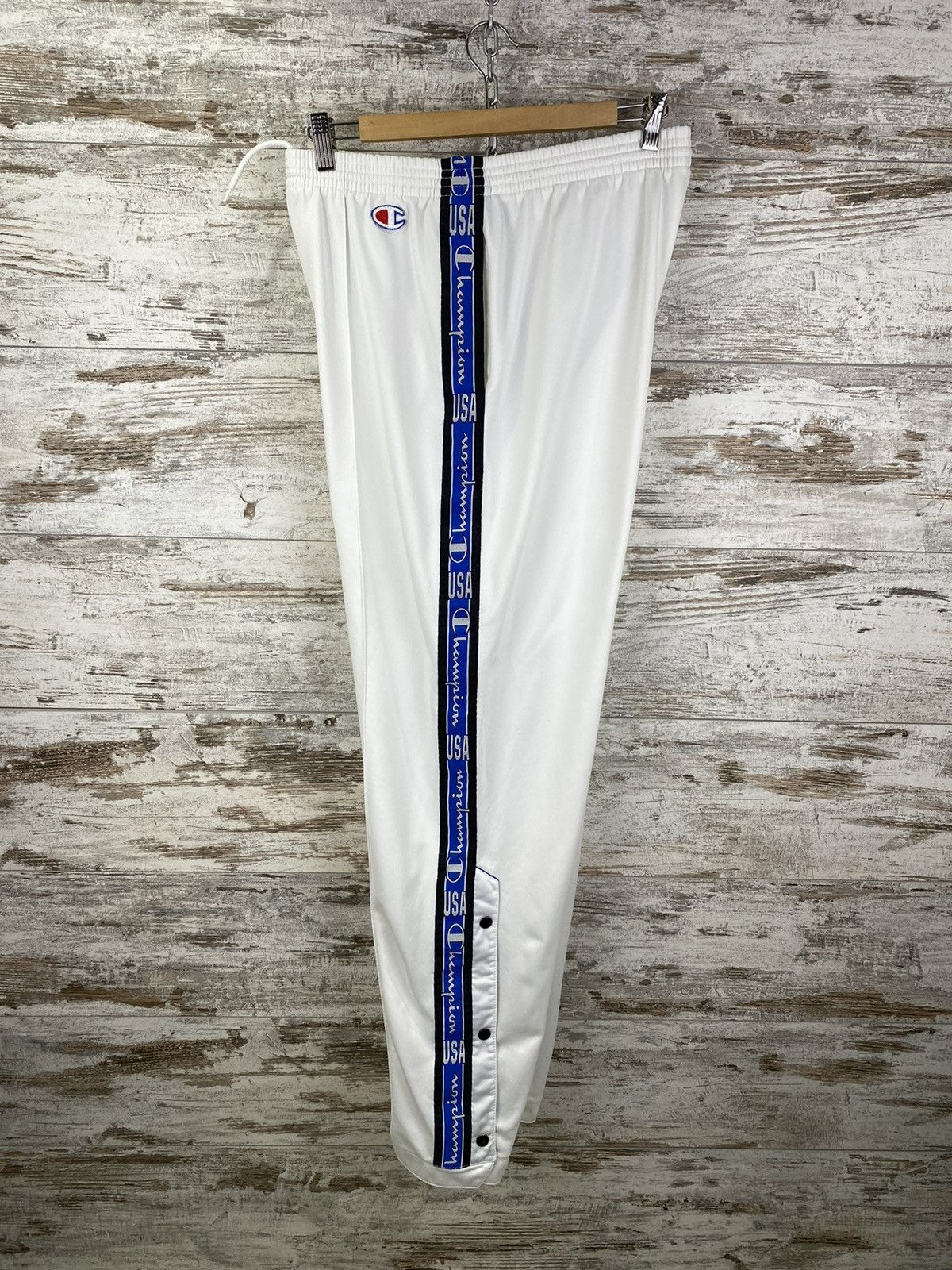 Champion × Vintage Mens Vintage Champion USA striped Sweatpants y2k rare pants Size US 34 / EU 50 - 10 Thumbnail