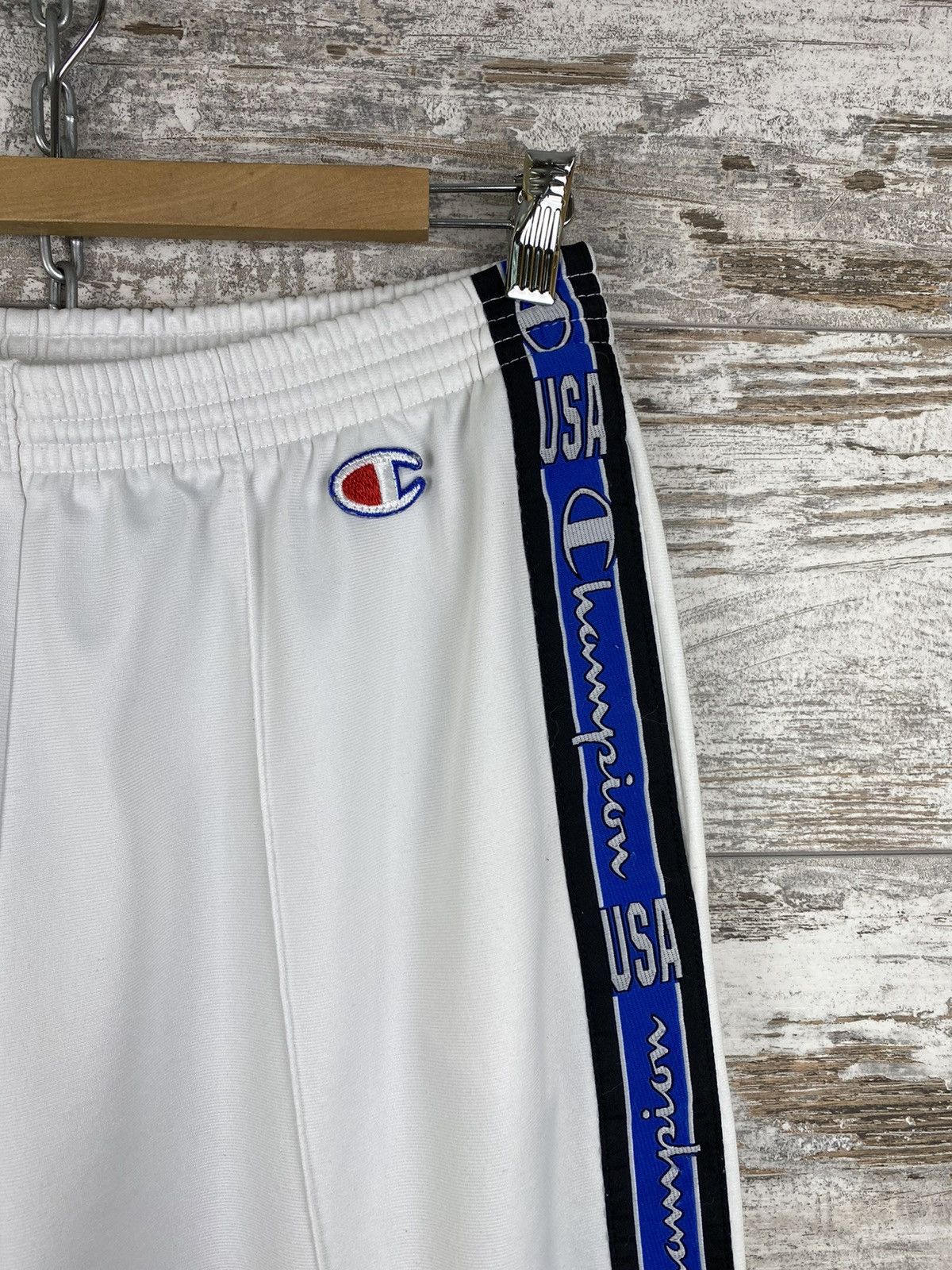 Champion × Vintage Mens Vintage Champion USA striped Sweatpants y2k rare pants Size US 34 / EU 50 - 4 Thumbnail