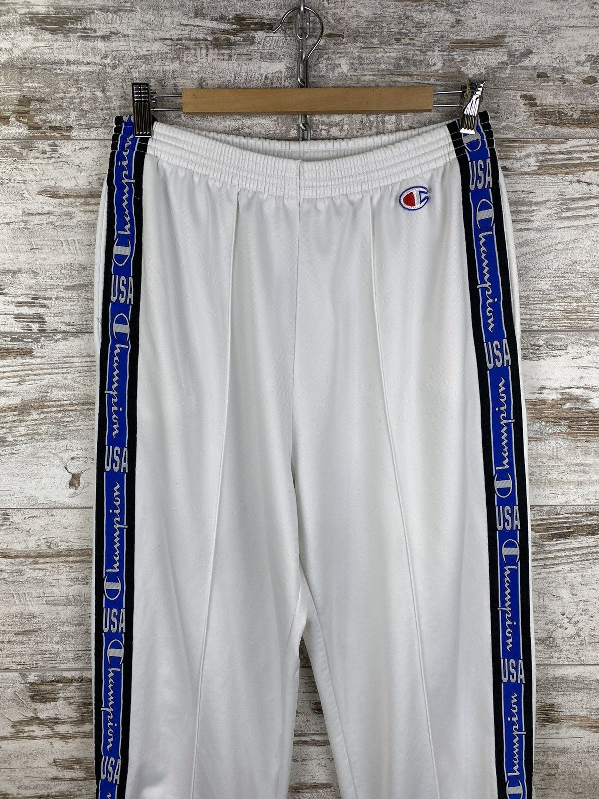 Champion × Vintage Mens Vintage Champion USA striped Sweatpants y2k rare pants Size US 34 / EU 50 - 2 Thumbnail
