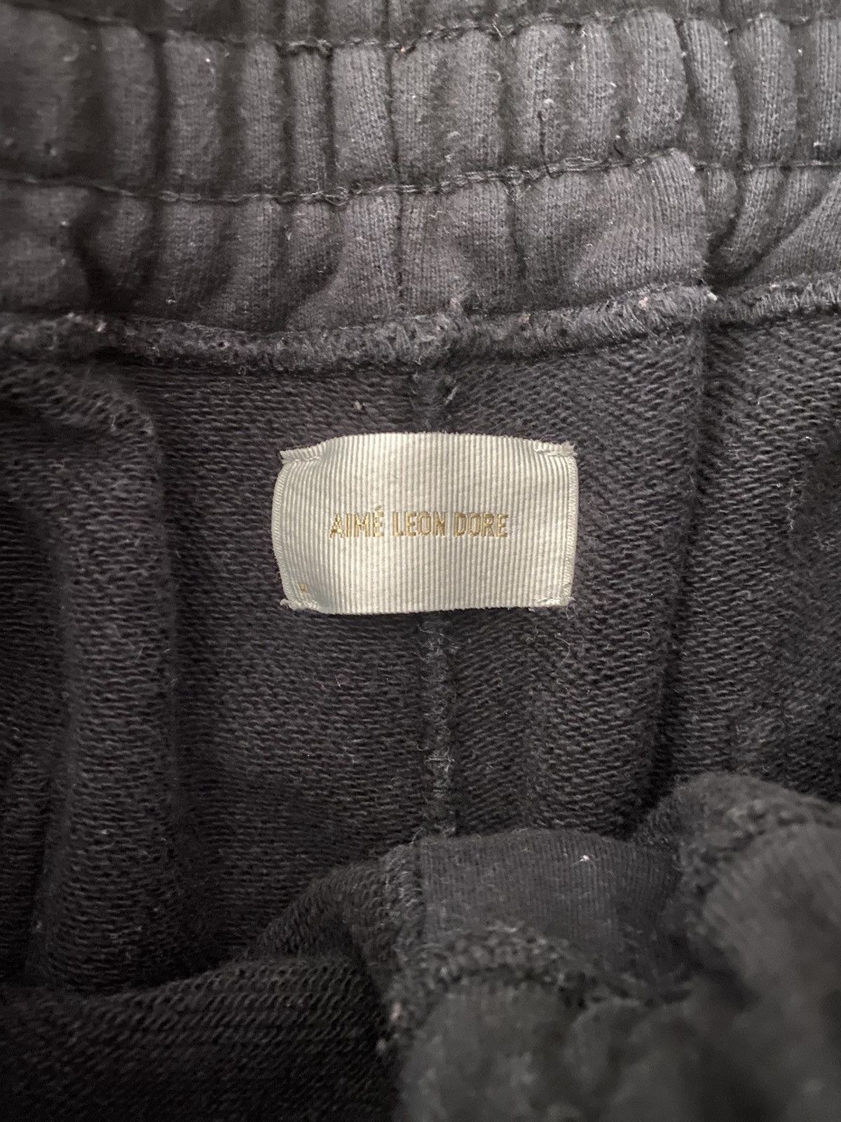 Aime Leon Dore Sweatpants joggers black gold lettering sz M