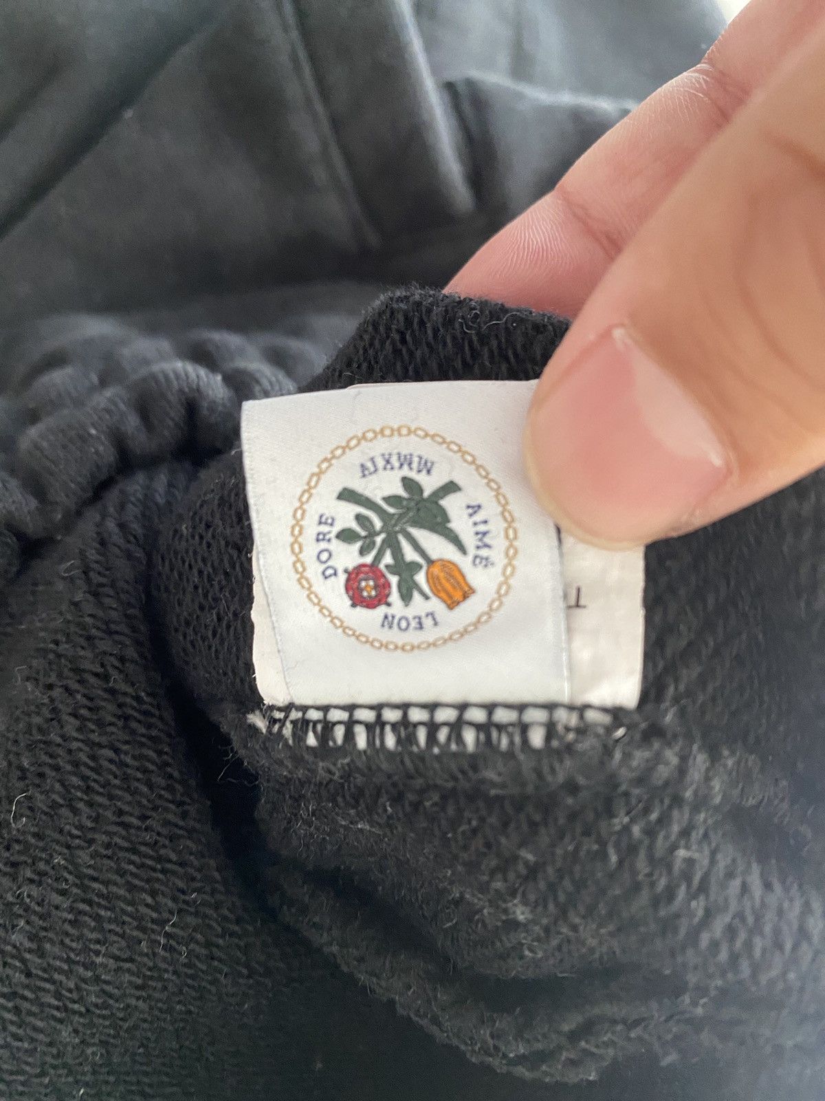 Aime Leon Dore Sweatpants joggers black gold lettering sz M