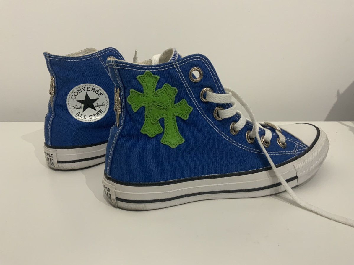 image of Chrome Hearts x Converse Shoes in Blue, Women's (Size 7)