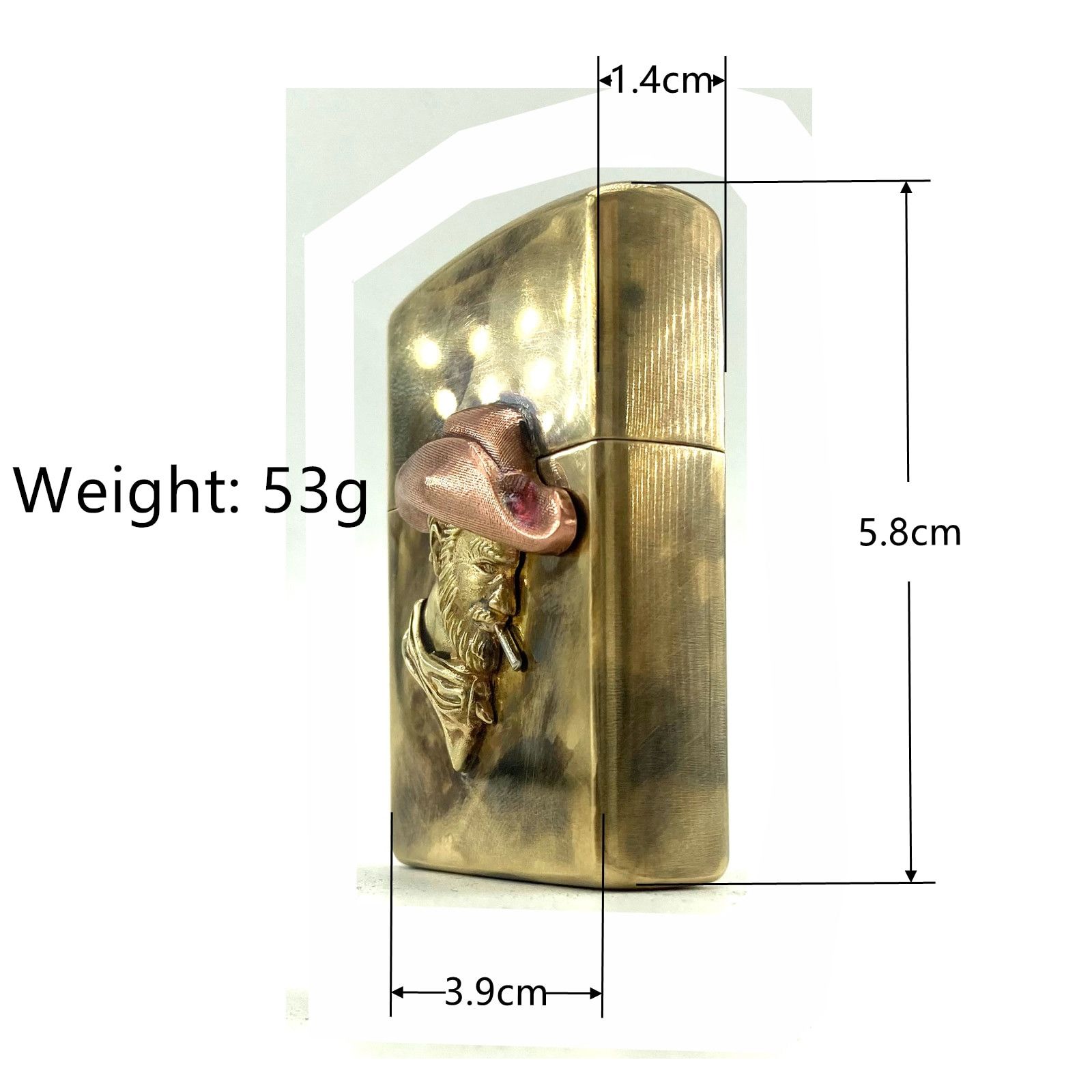 Other Cow Boy Man Classic Lighter Storage Case Universal Portable Size ONE SIZE - 6 Thumbnail
