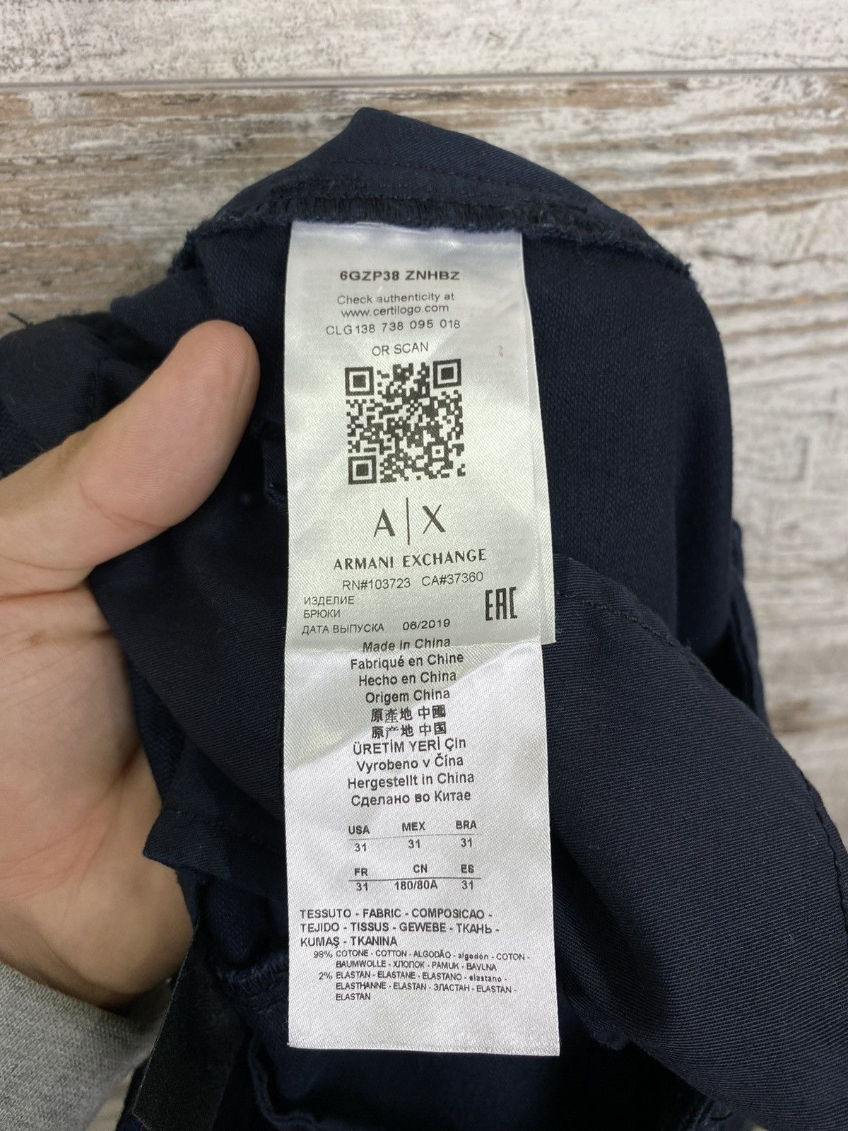 Armani × Armani Exchange Mens Armani Exchange Cargo pants luxury y2k rare Size US 31 - 18 Thumbnail