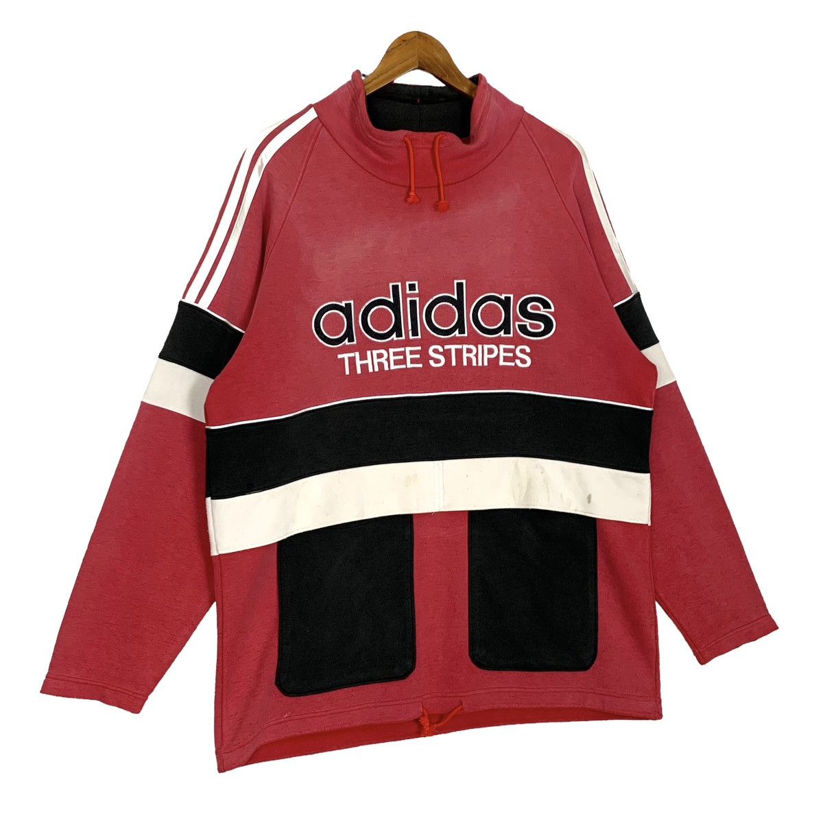 Adidas Vintage 90s Adidas Three Stripes Big Logo Sweatshirt Size L Size US L / EU 52-54 / 3 - 3 Thumbnail