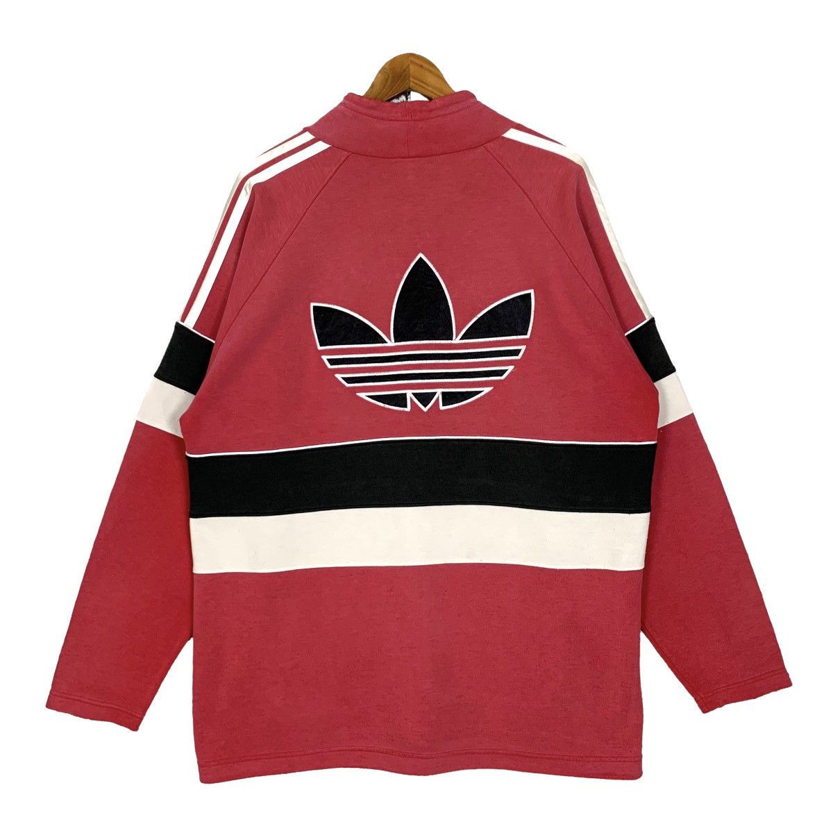 Adidas Vintage 90s Adidas Three Stripes Big Logo Sweatshirt Size L Size US L / EU 52-54 / 3 - 7 Thumbnail