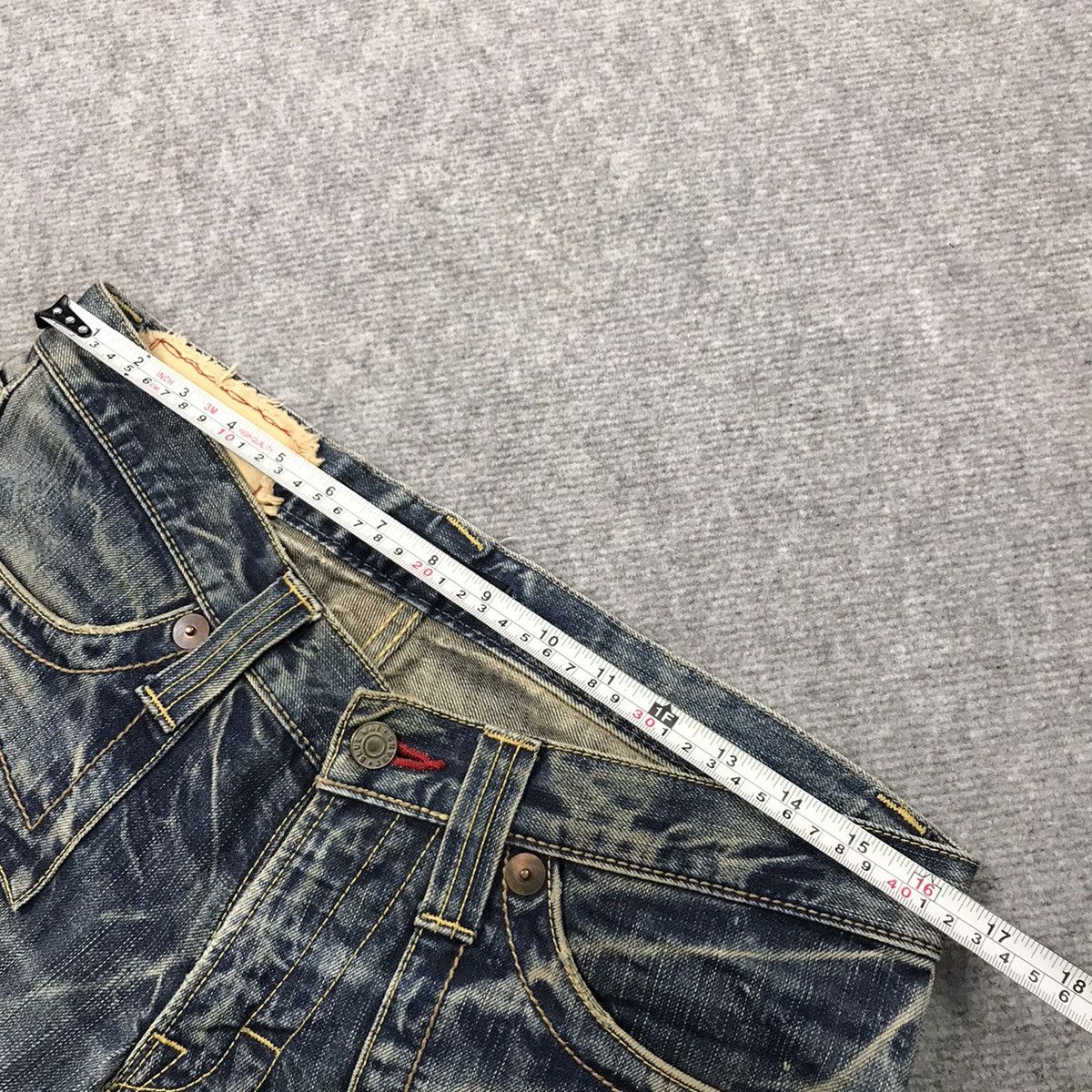 Japanese Brand FLARED DENIM💥BLUE WAY BAGGY DISTRESSED PANTS Size US 30 / EU 46 - 15 Thumbnail
