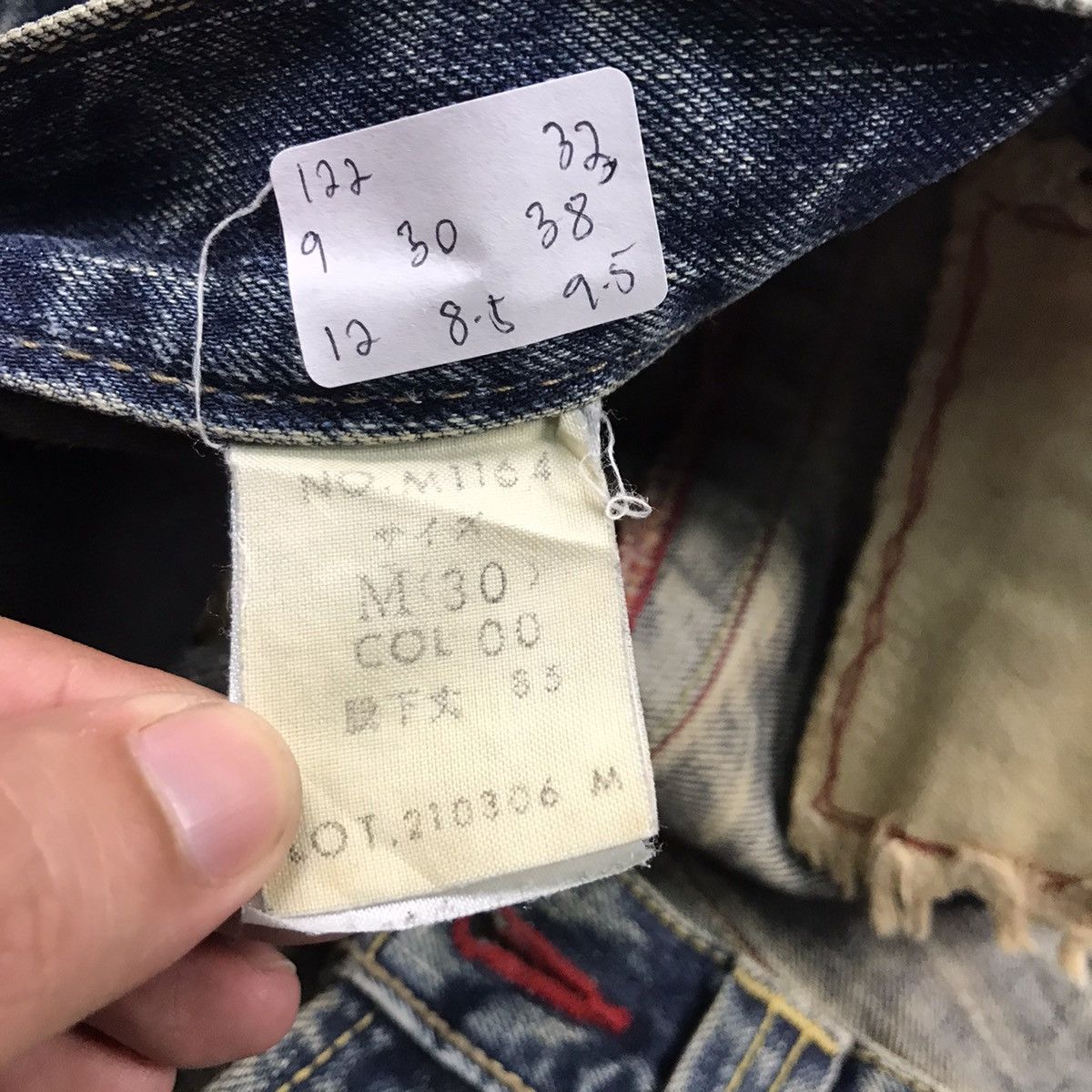 Japanese Brand FLARED DENIM💥BLUE WAY BAGGY DISTRESSED PANTS Size US 30 / EU 46 - 18 Thumbnail