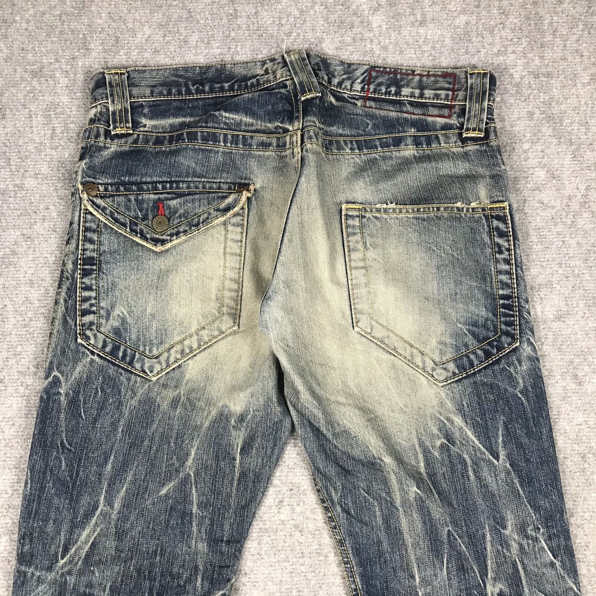 Japanese Brand FLARED DENIM💥BLUE WAY BAGGY DISTRESSED PANTS Size US 30 / EU 46 - 9 Thumbnail