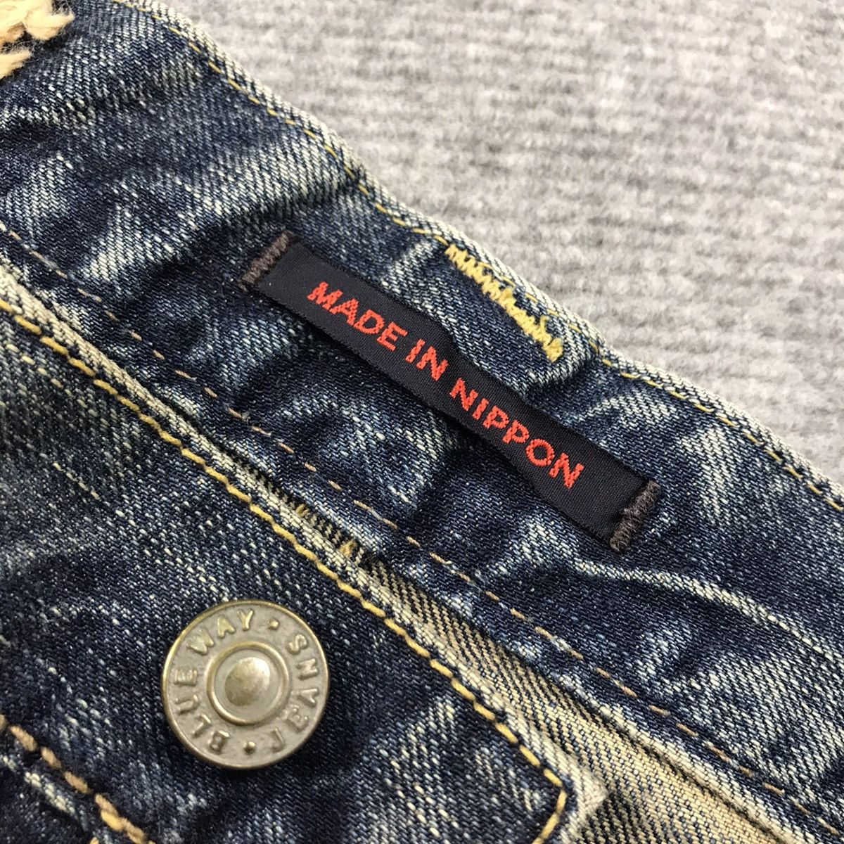 Japanese Brand FLARED DENIM💥BLUE WAY BAGGY DISTRESSED PANTS Size US 30 / EU 46 - 17 Thumbnail