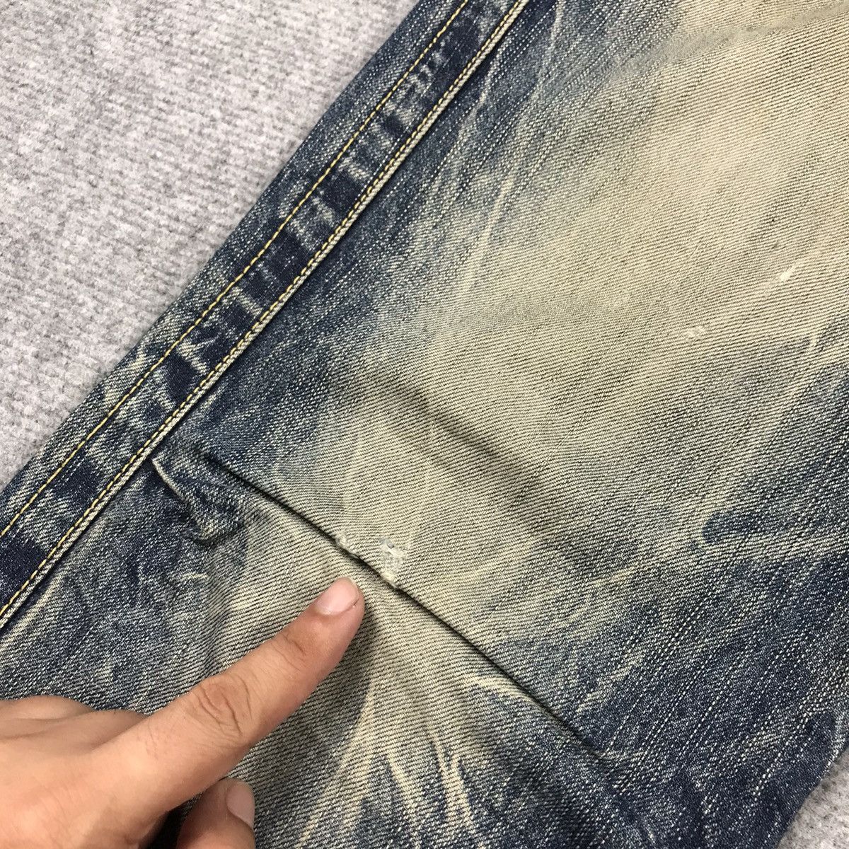 Japanese Brand FLARED DENIM💥BLUE WAY BAGGY DISTRESSED PANTS Size US 30 / EU 46 - 22 Thumbnail