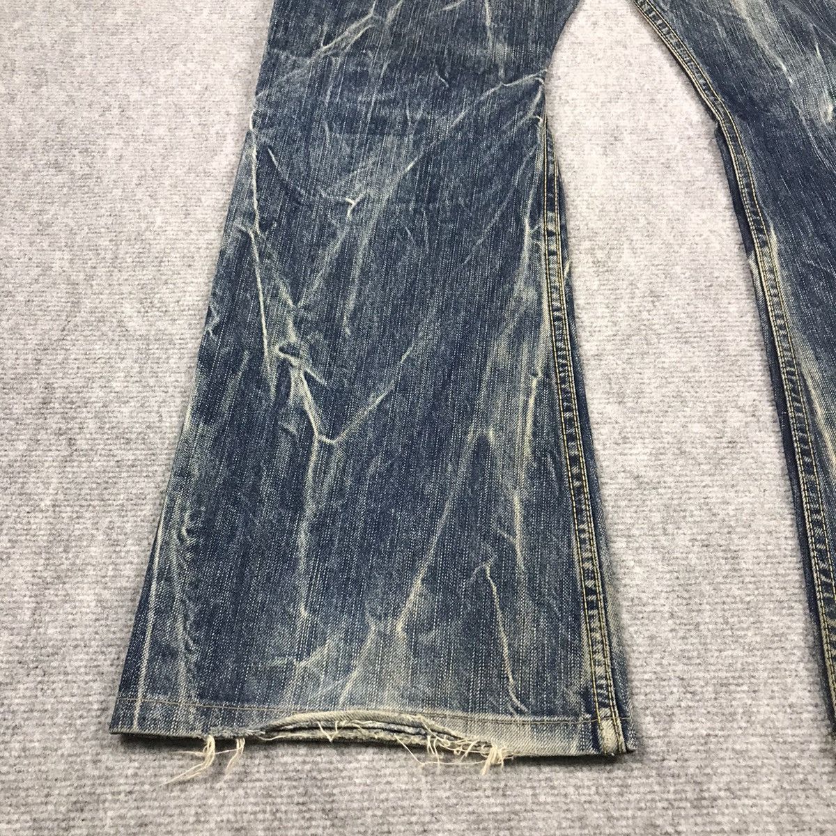 Japanese Brand FLARED DENIM💥BLUE WAY BAGGY DISTRESSED PANTS Size US 30 / EU 46 - 12 Thumbnail