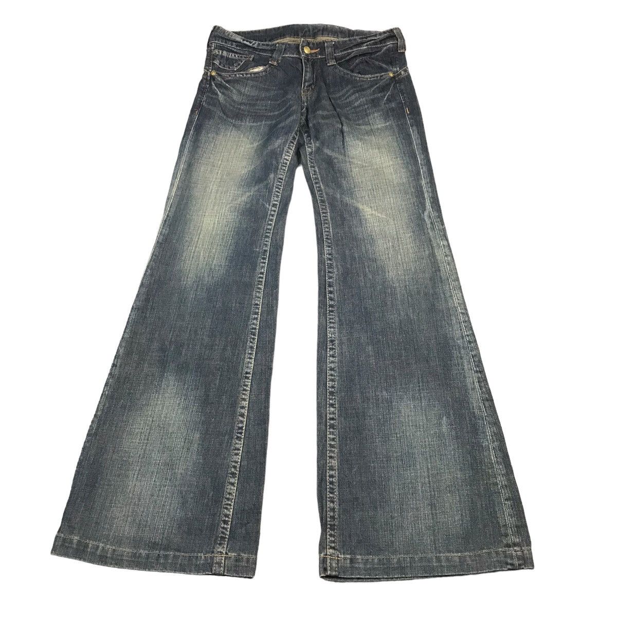 Japanese Brand FLARED DENIM 💀SWEET HIP BOOTCUT DENIM PANTS Size 30" / US 8 / IT 44 - 1 Thumbnail