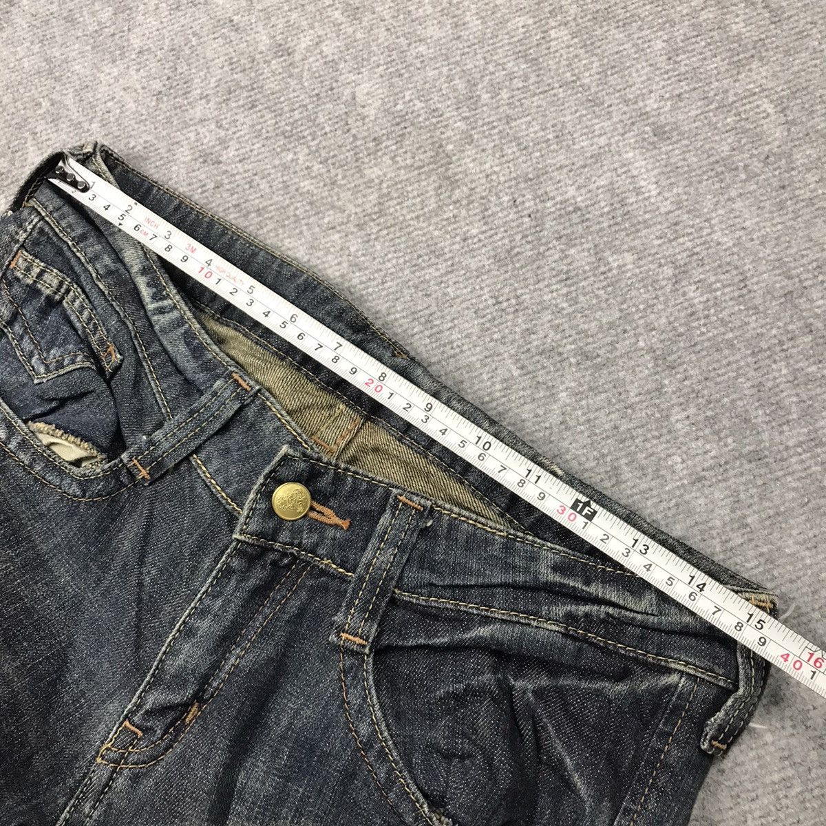 Japanese Brand FLARED DENIM 💀SWEET HIP BOOTCUT DENIM PANTS Size 30" / US 8 / IT 44 - 15 Thumbnail